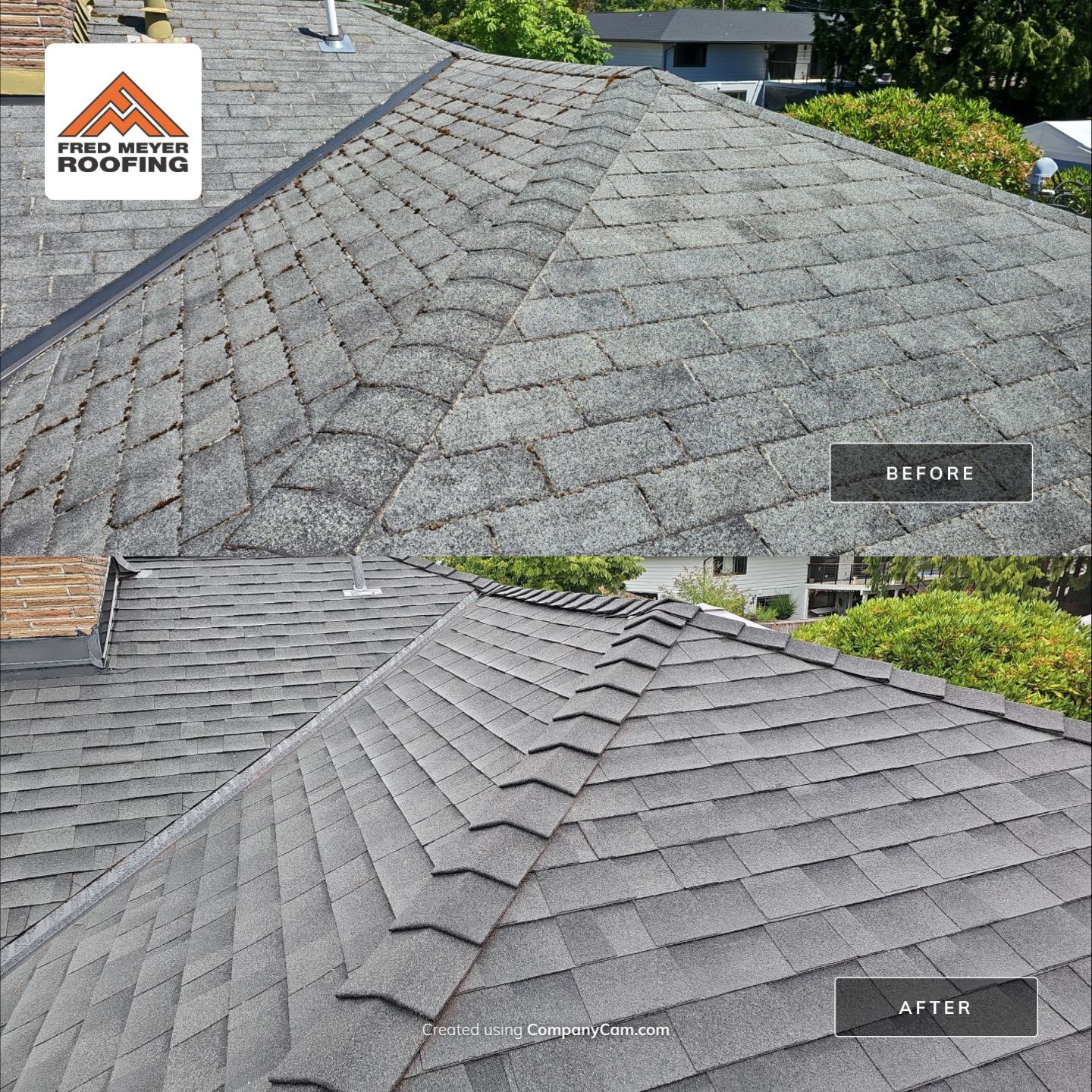 Roof Project in Bellevue by Fred Meyer Roofing