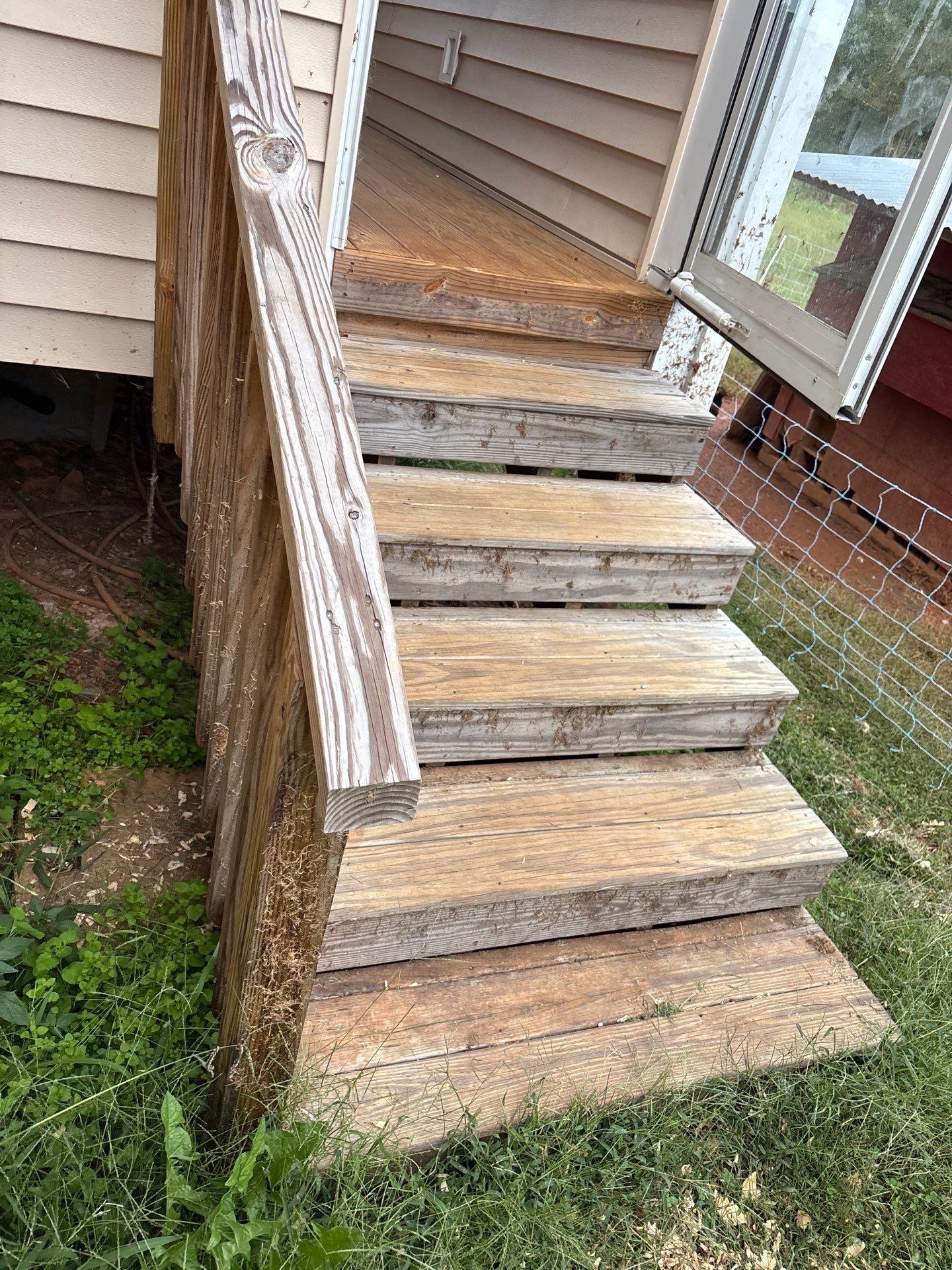 Concrete Walk Way and Wood Deck using Wood and Concrete Sealant by DuraSeal
