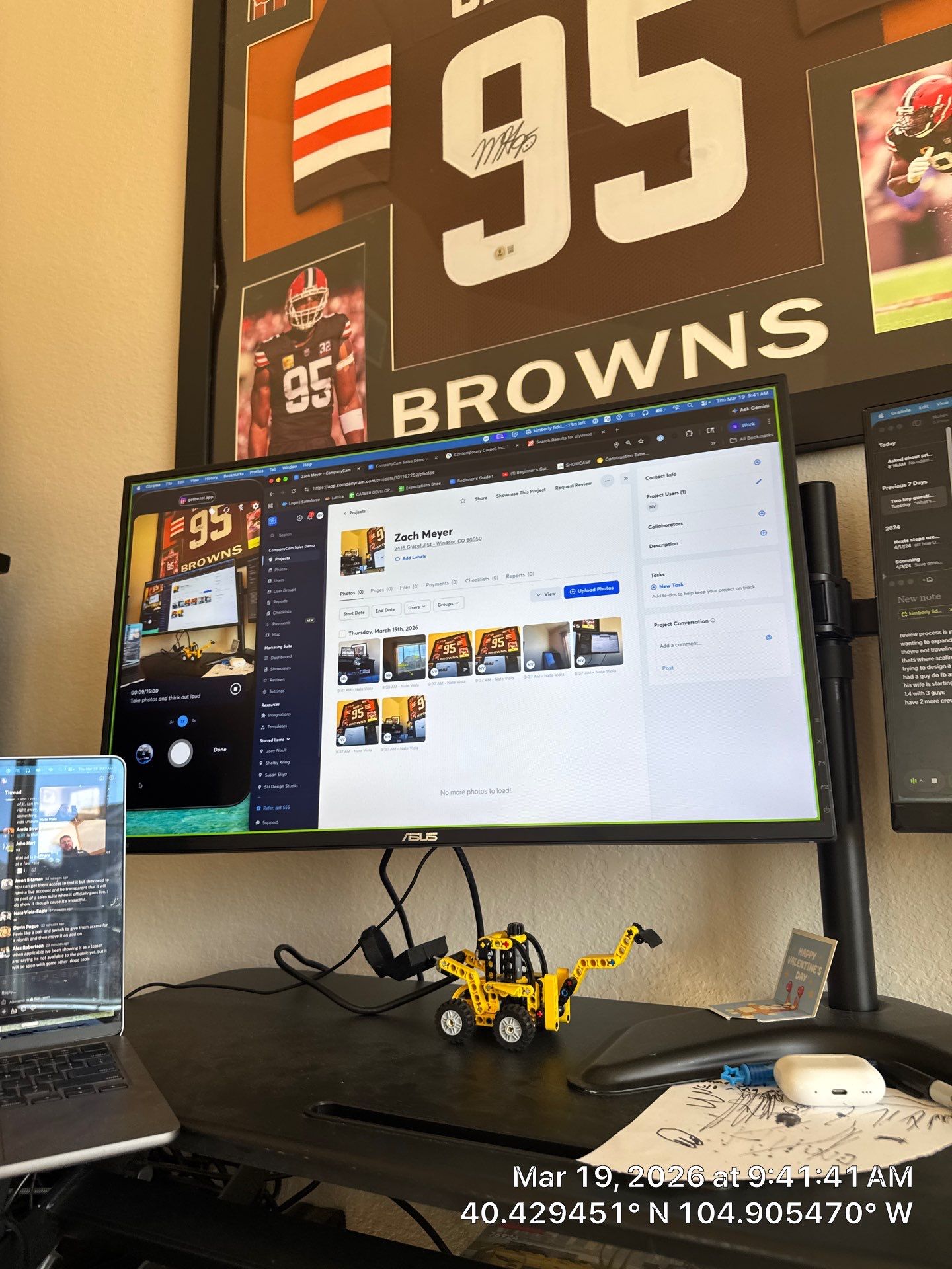 Home Office Setup with Dual Monitor Workstation in Windsor, CO by CompanyCam Sales Demo