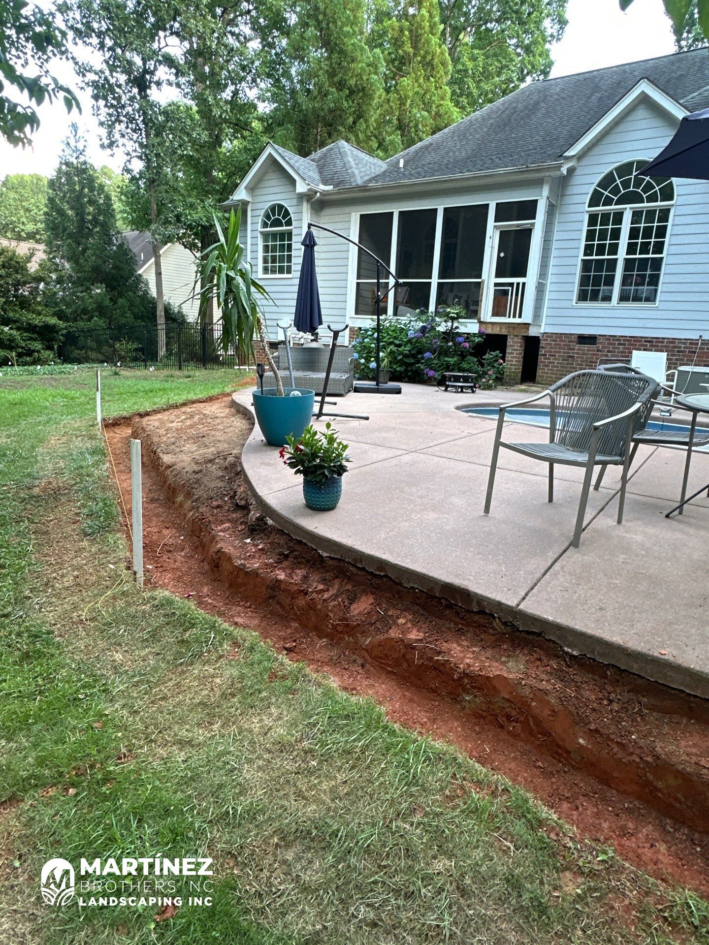 Patio extension in Youngsville by Martinez Brother’s Nc Landscaping Inc