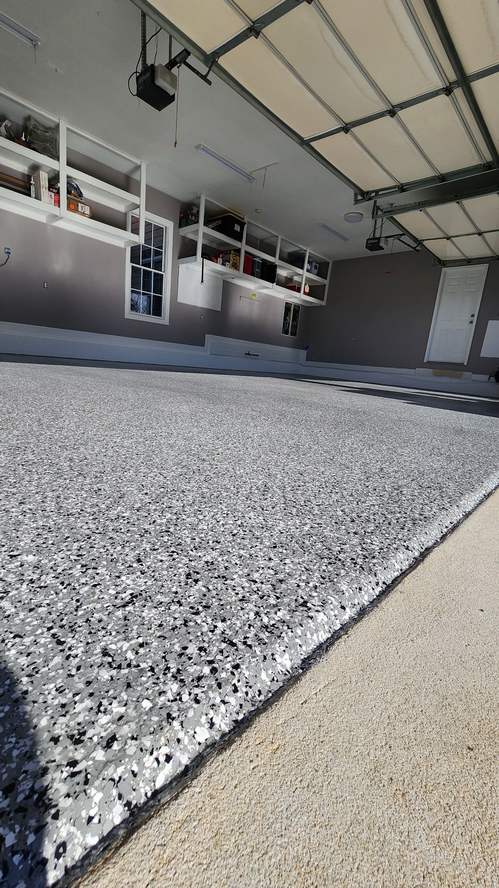 Garage transformation using Wombat flake by Opus Renovations 
