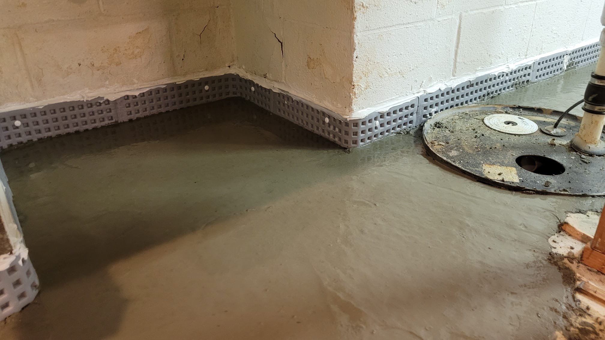 Interior French Drain With Radon Seal & Mold Remediation in Wall Township by Pure Service Pro, LLC 