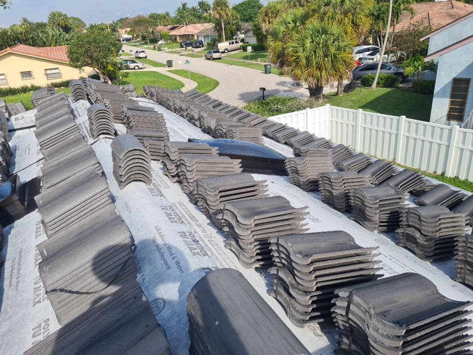 Residential Roofing Installation using Eagle Roofing Tile by BLUES BROTHERS ROOFING