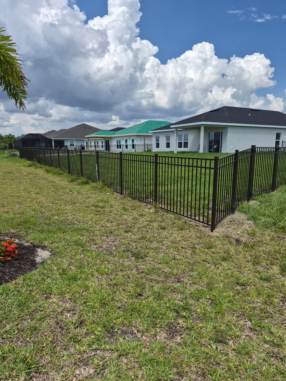Black Aluminum Picket Fence Installation for Punta Gorda Residence by True Fence LLC