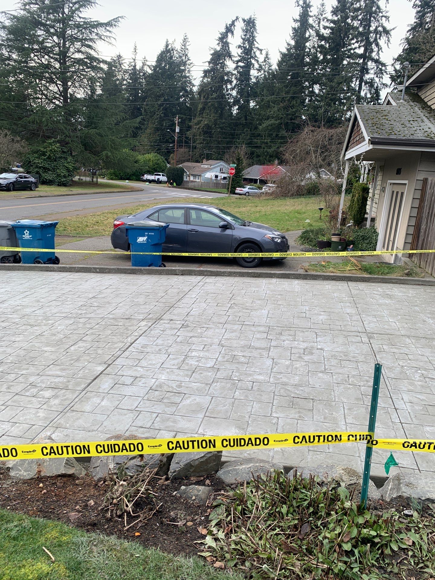 Stamped Concrete Patio and Driveway | Edmonds  by Jireh Asphalt & Concrete Inc 