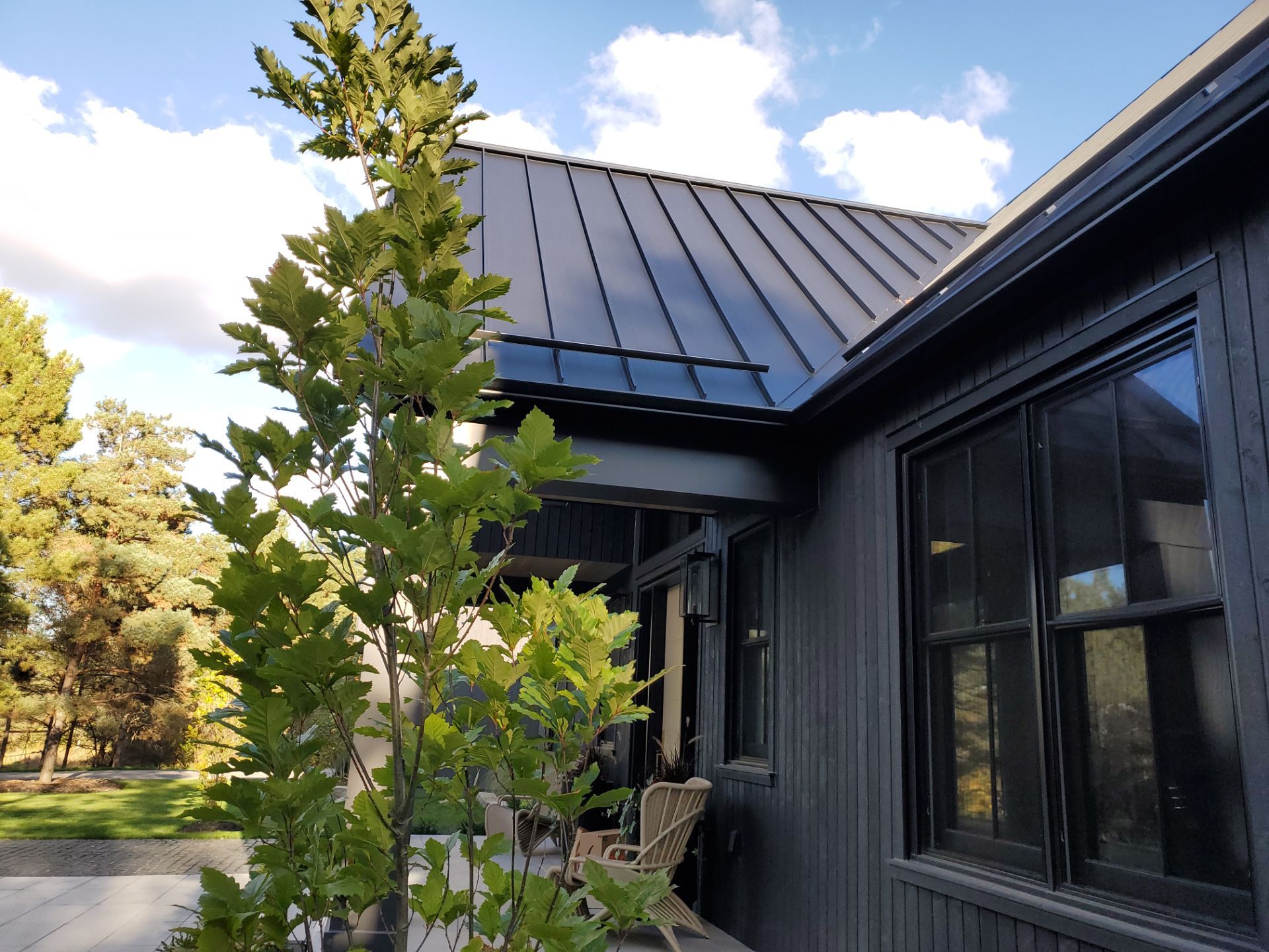 New Home Construction using 16" Standing Seam Panels by Jay Carter Roofing & Sheet Metal