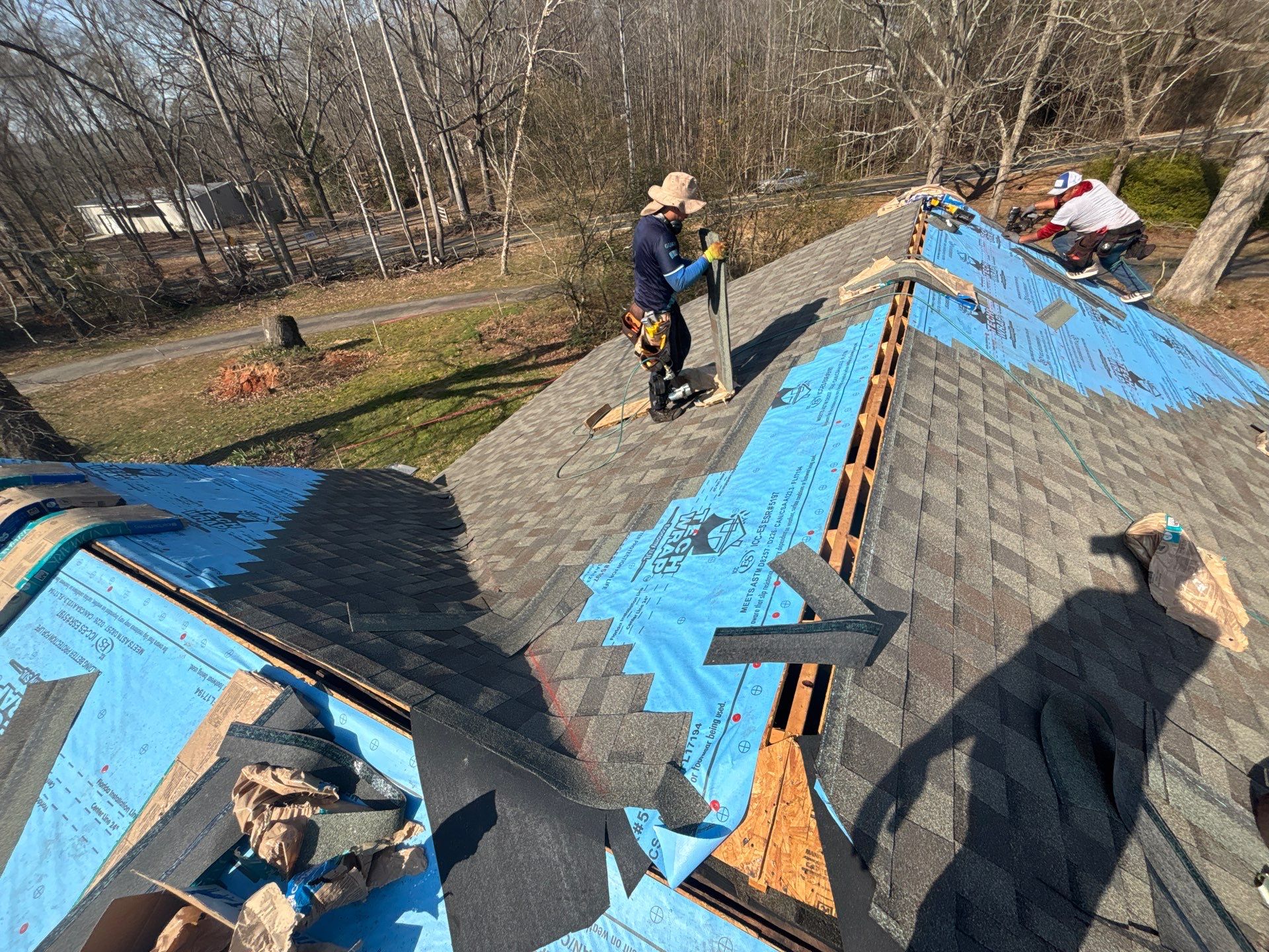 Landmark Asphalt Shingle Roof Replacement and Decking Repair in Belton by Roofers LLC