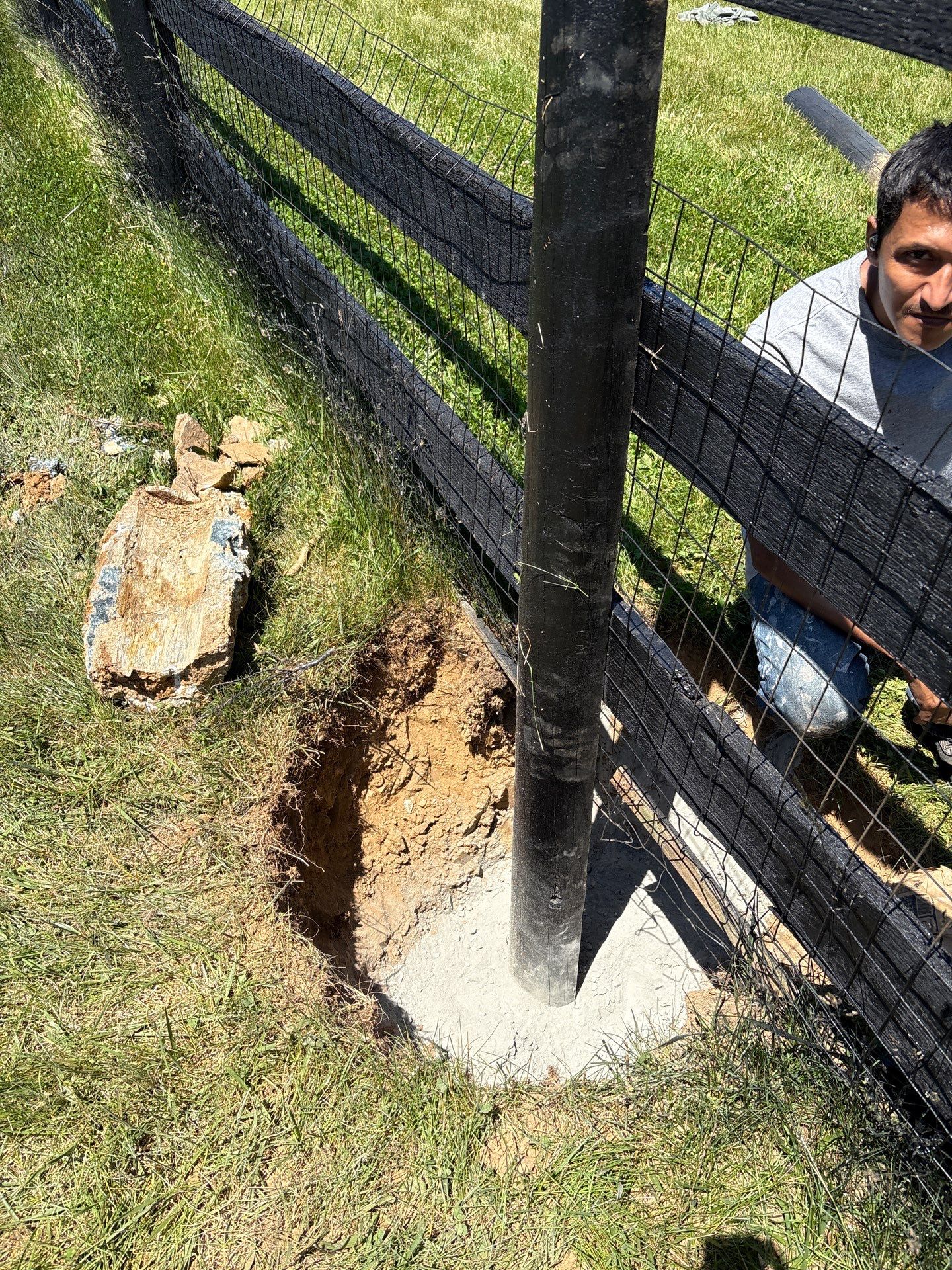 Fence repair project in Purceville, Va by Contracting Bros Llc