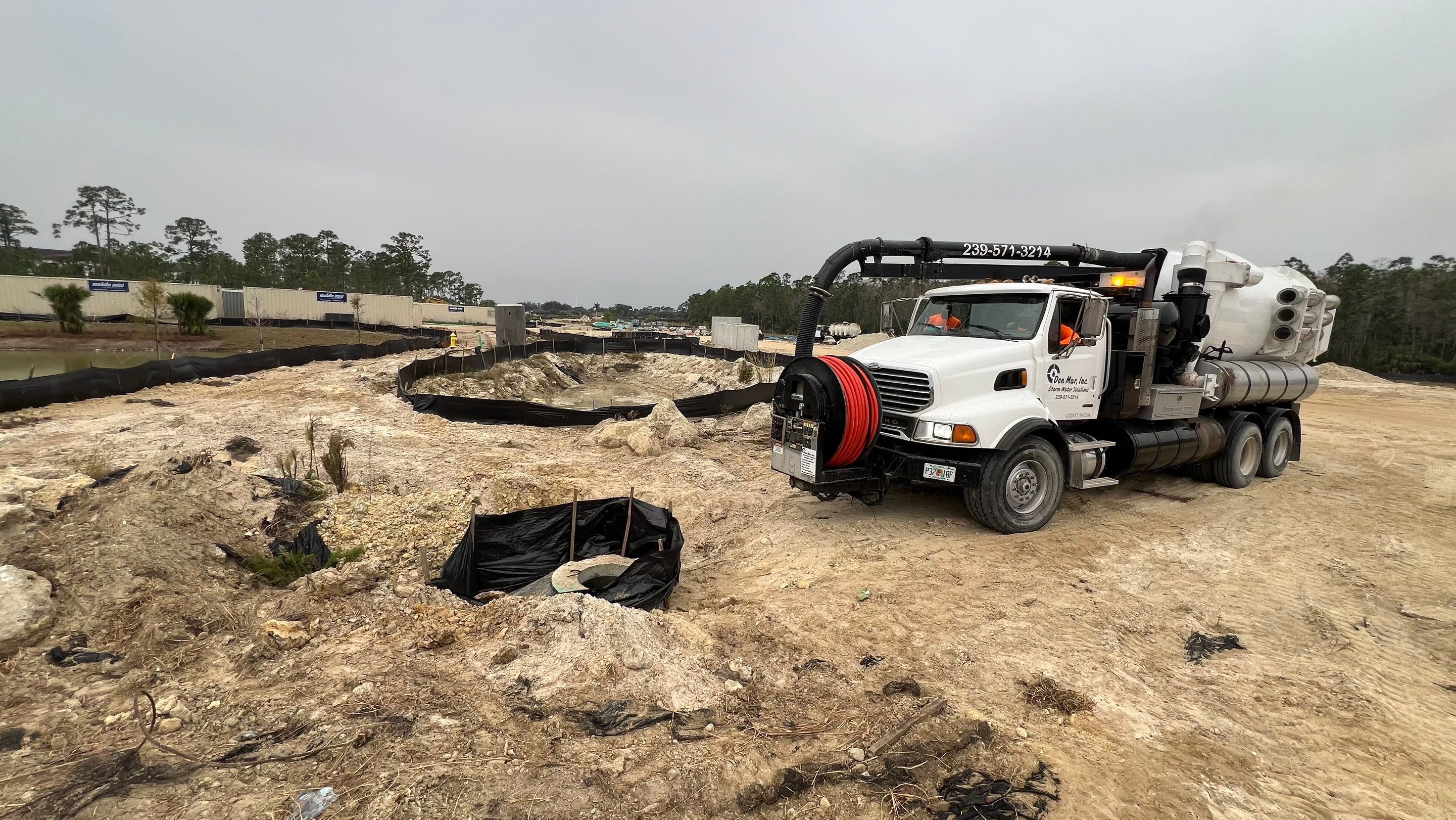 New Residential Construction Community Sewer System Cleaning by APS Power & Water