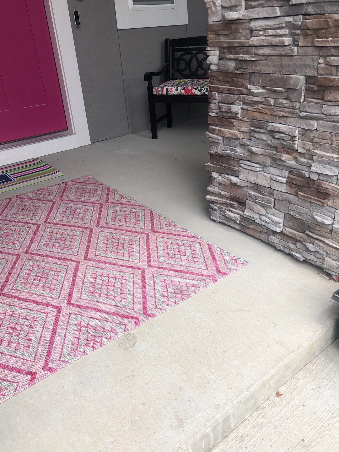 Overland Park -- Front Porch with Tuscan Flagstone Overlay by Big Red Decorative Concrete, LLC