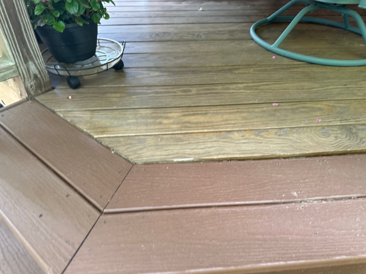 Stamped Concrete and Weathered Deck by DuraSeal