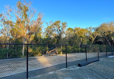 Chain-link Fence Installation using Chain-link Fence