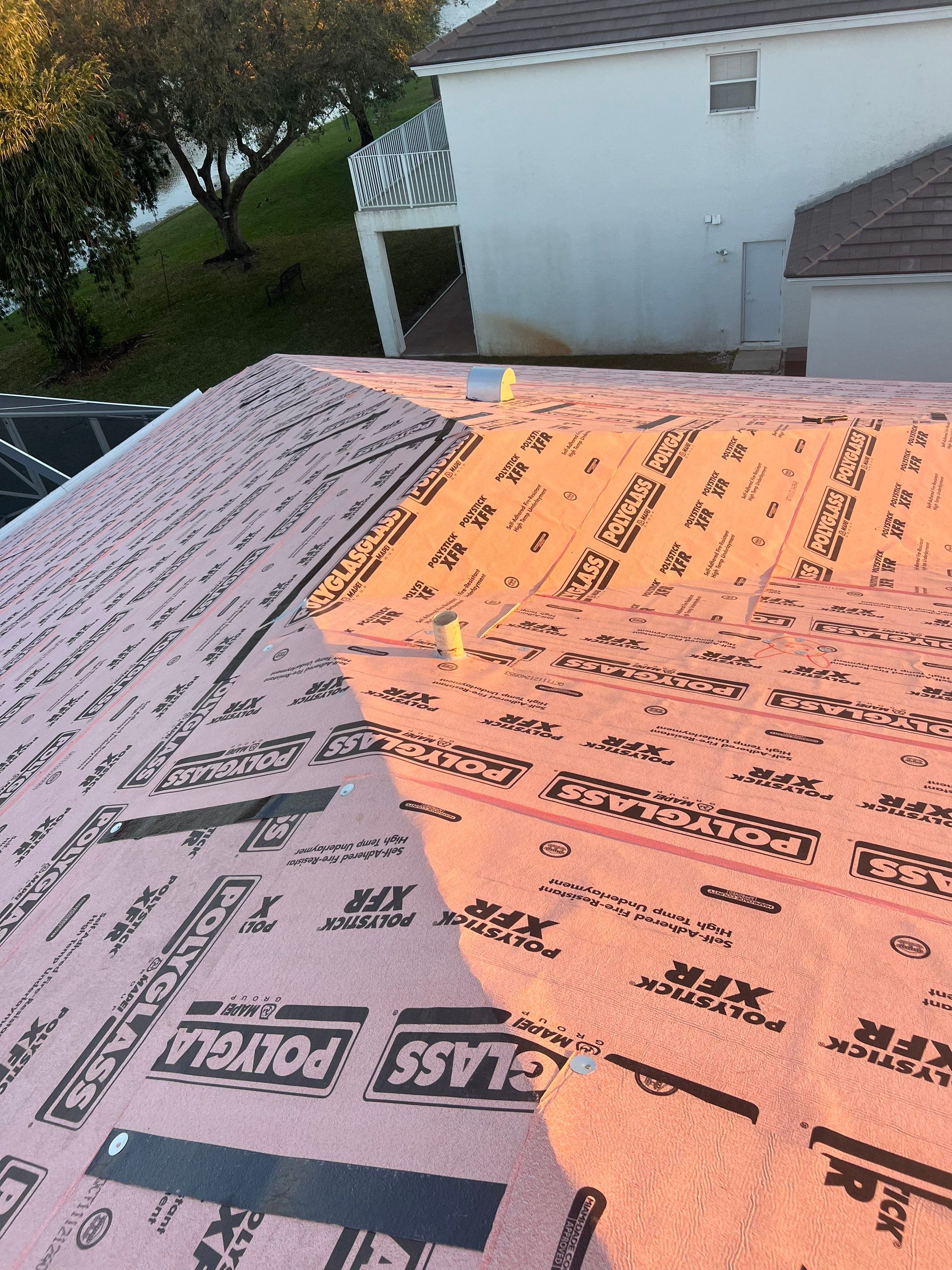 Residential Roofing Installation using 1" Nail strip metal roof by BLUES BROTHERS ROOFING