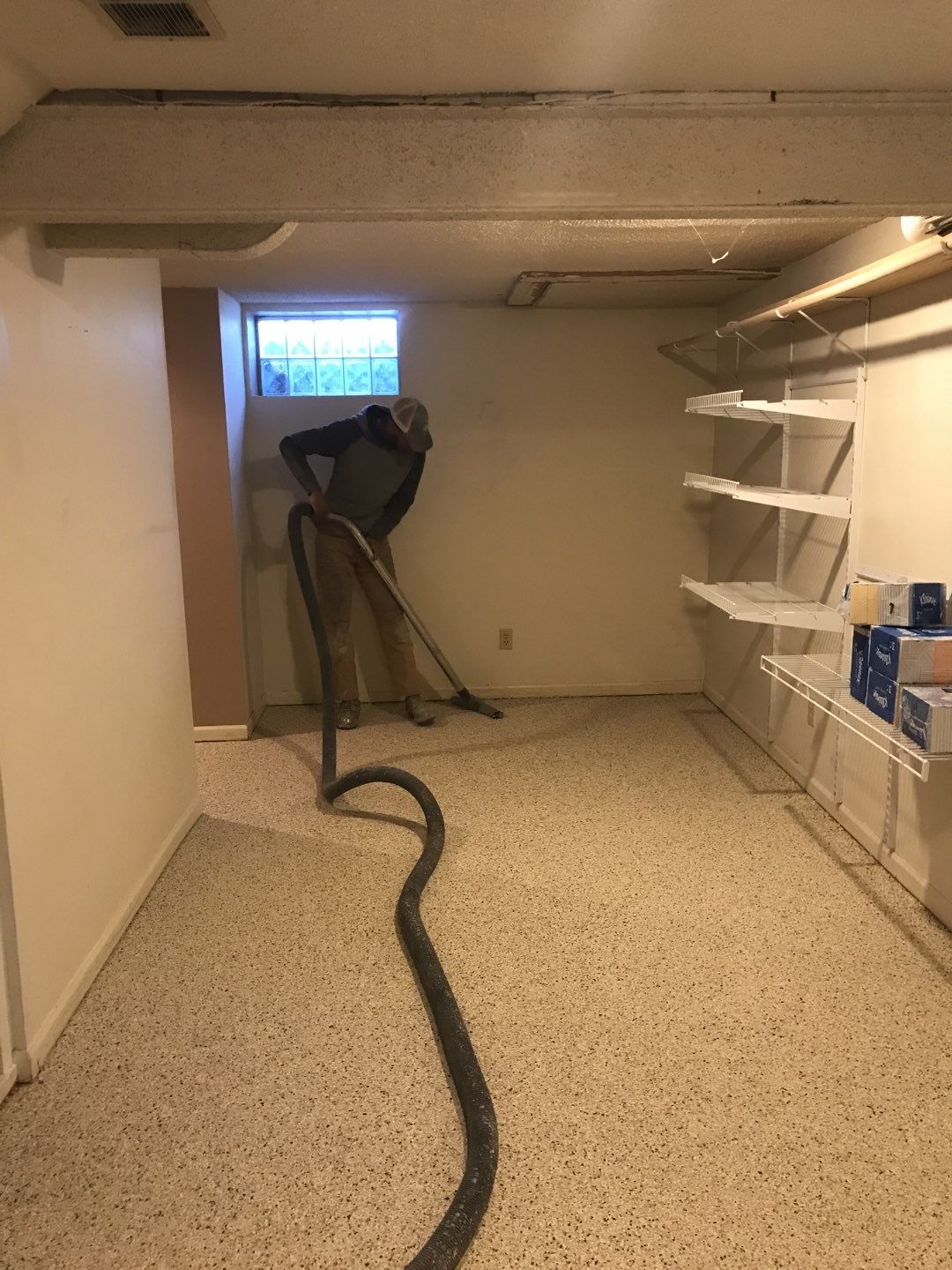 Basement using Driftwood by Select Painting, Coatings & Garage Cabinets