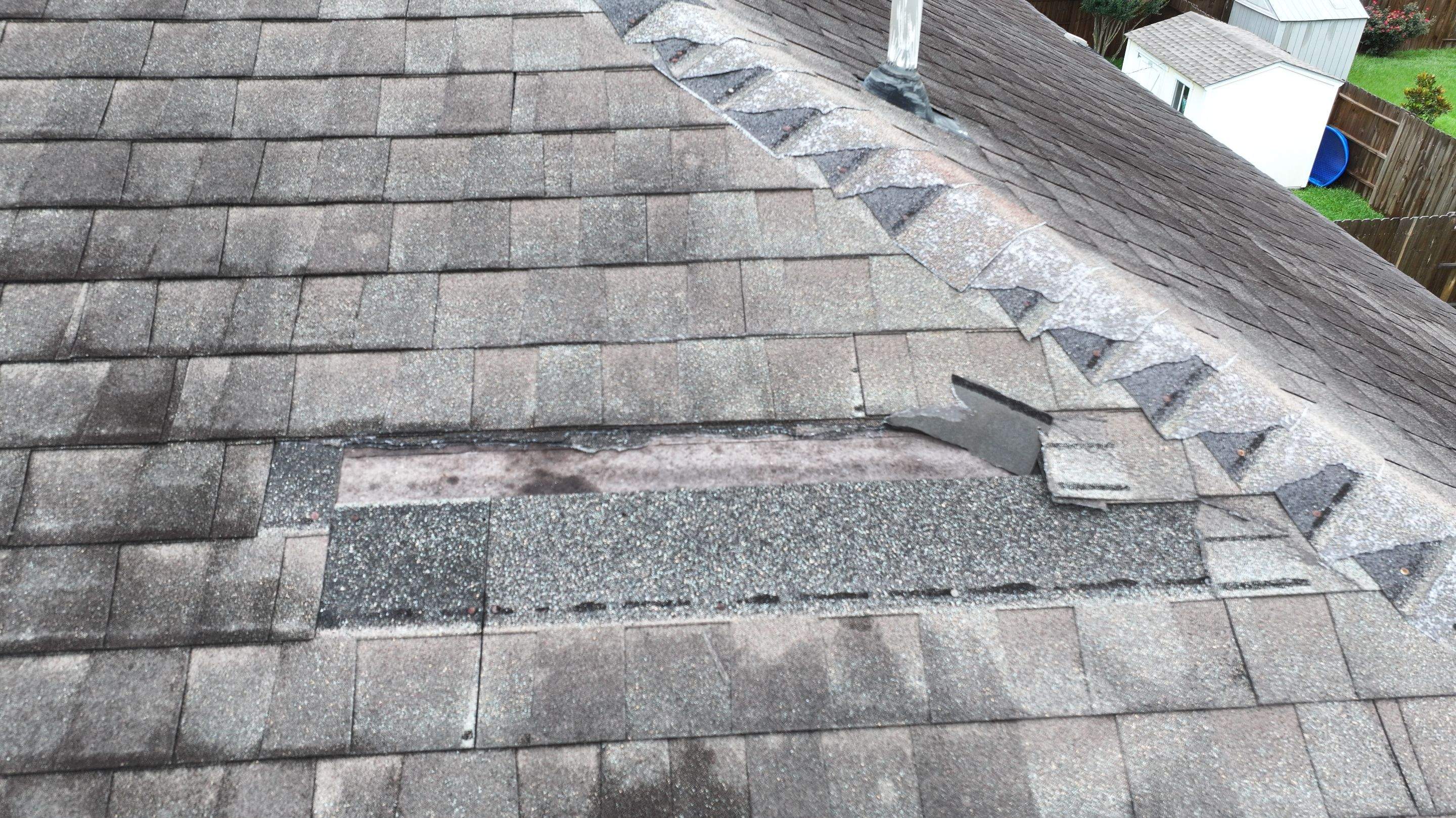 Storm Damage Dried-In & Repaired — North Houston, TX by PL Roofing & SB Roofing, LLC.