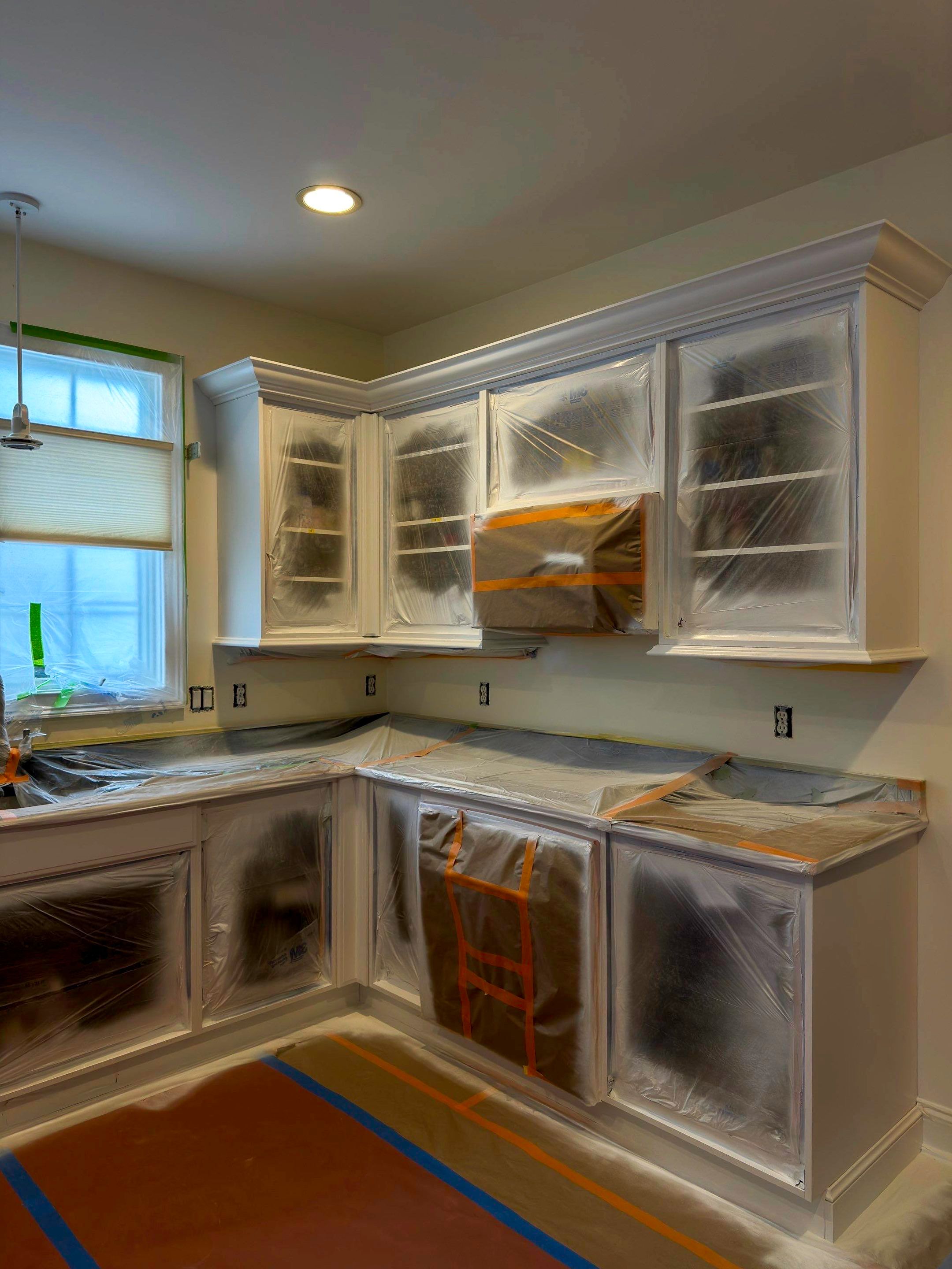 Kitchen Cabinet Painting by Trendy Walls Inc.