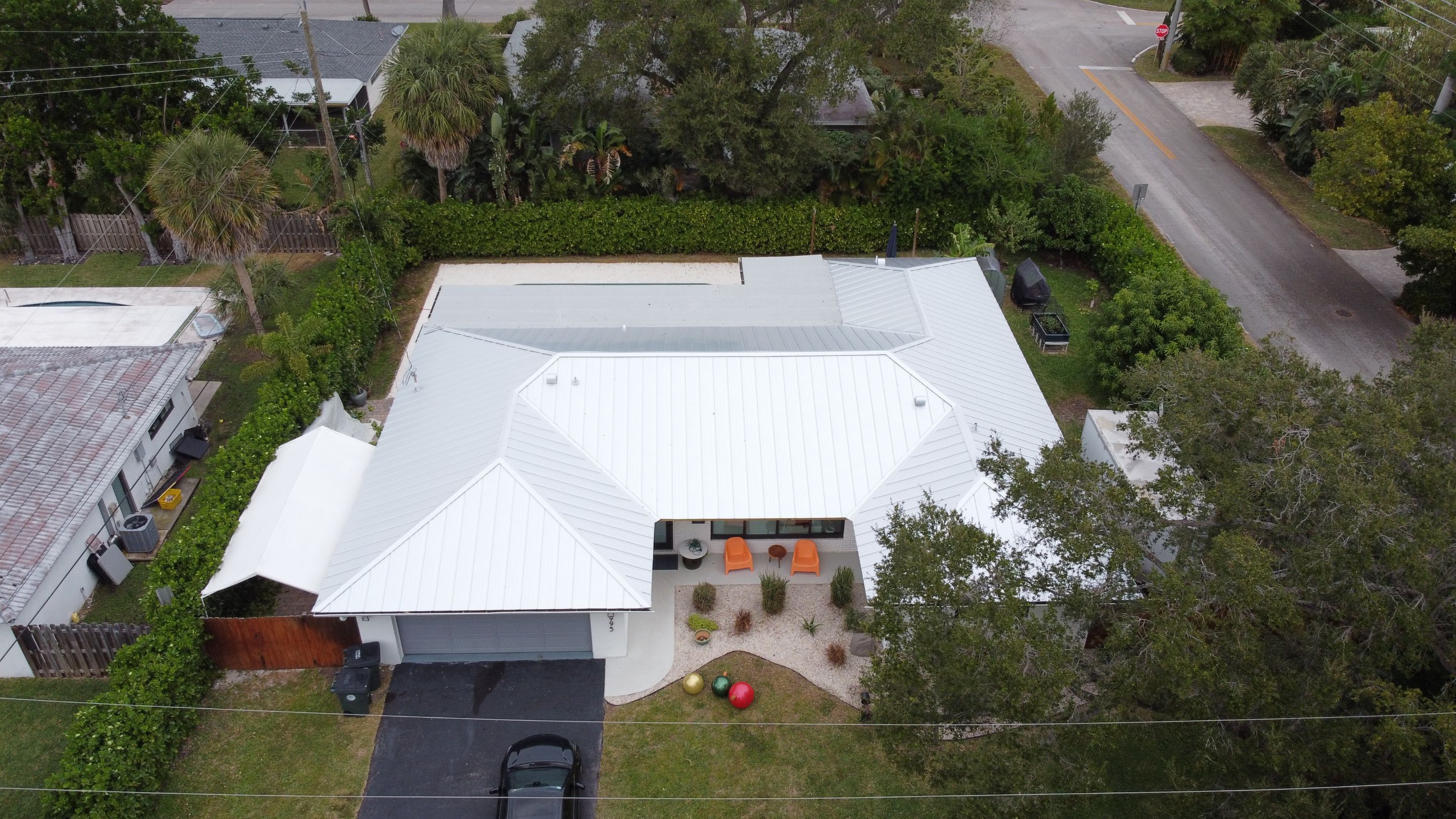 Residential Roofing Installation using 1" Nail strip metal roof by BLUES BROTHERS CONSTRUCTION CORP