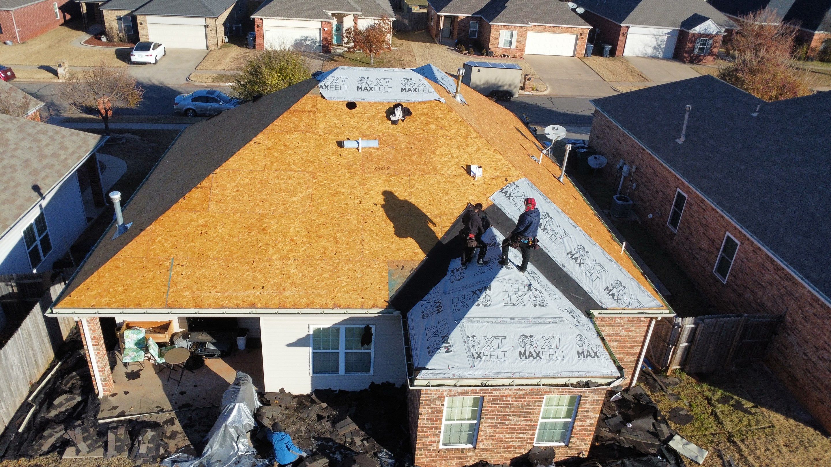 Install of Roofing system after tornado in oklahoma city! by Icon Roofing And Construction