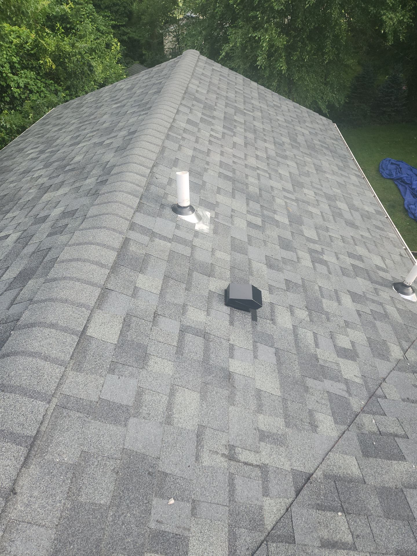 Complete Exterior Estate gray with Pacific Blue Siding by A Plus Exterior