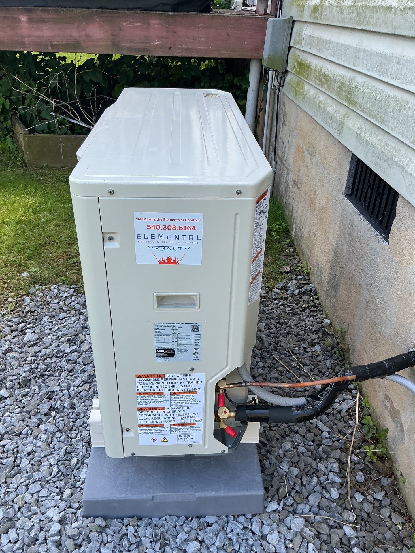 Install in Timberville by Elemental Heating and air conditioning LLC