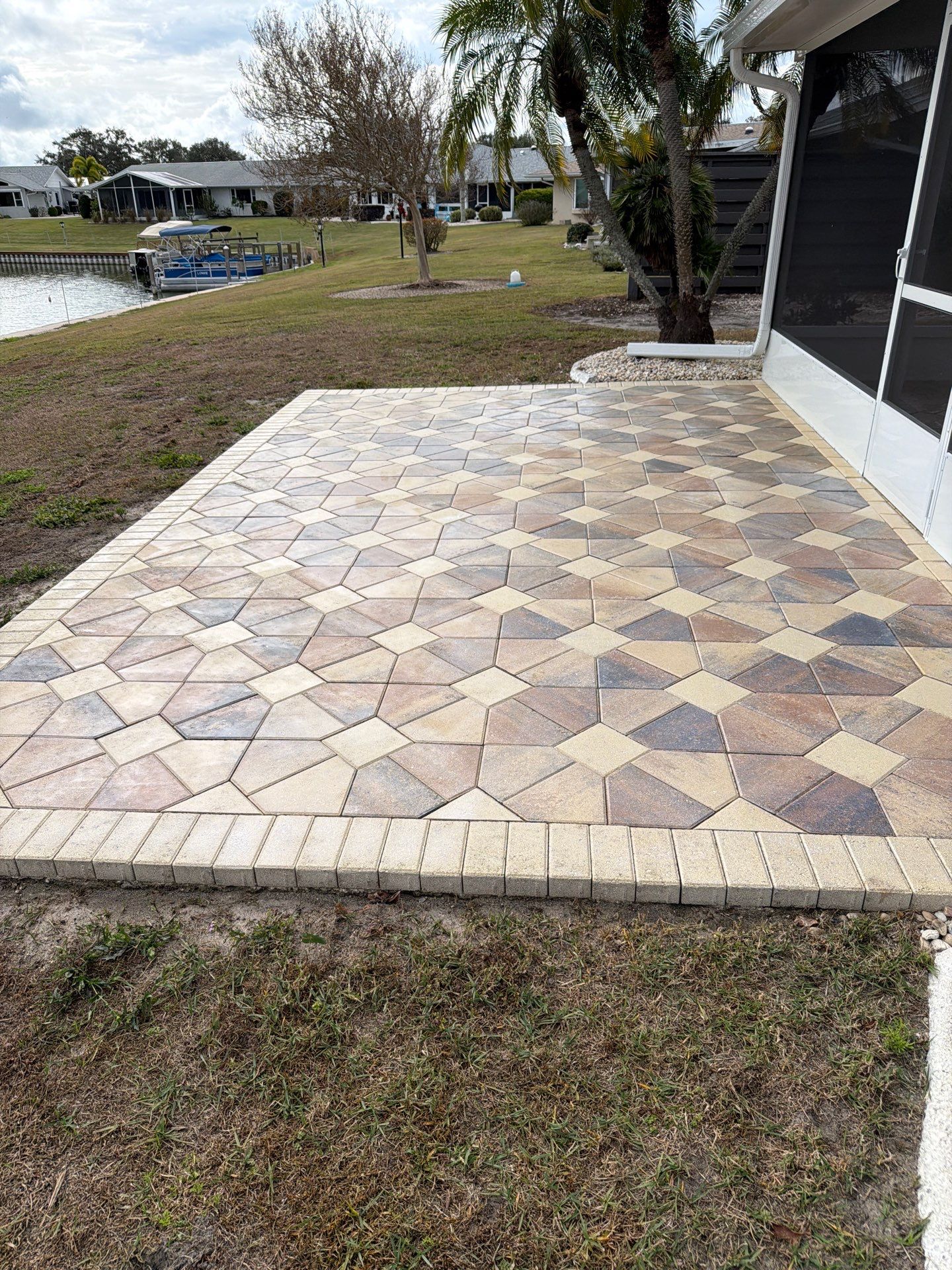 Paver Sealing for Sun City Center Waterfront Patio by Supreme Paver Experts