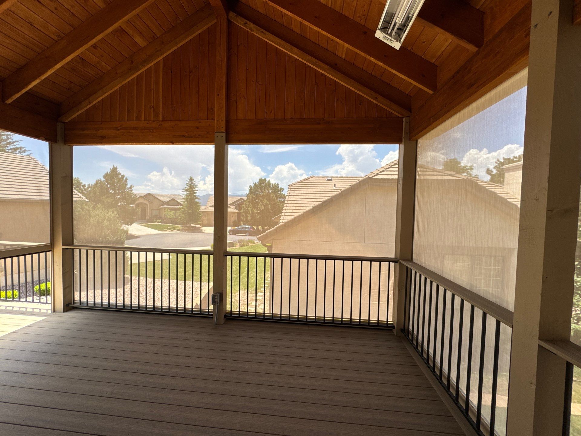 Motorized Screens using Progressive MagnaTrack Screens by Outdoor Solutions Colorado