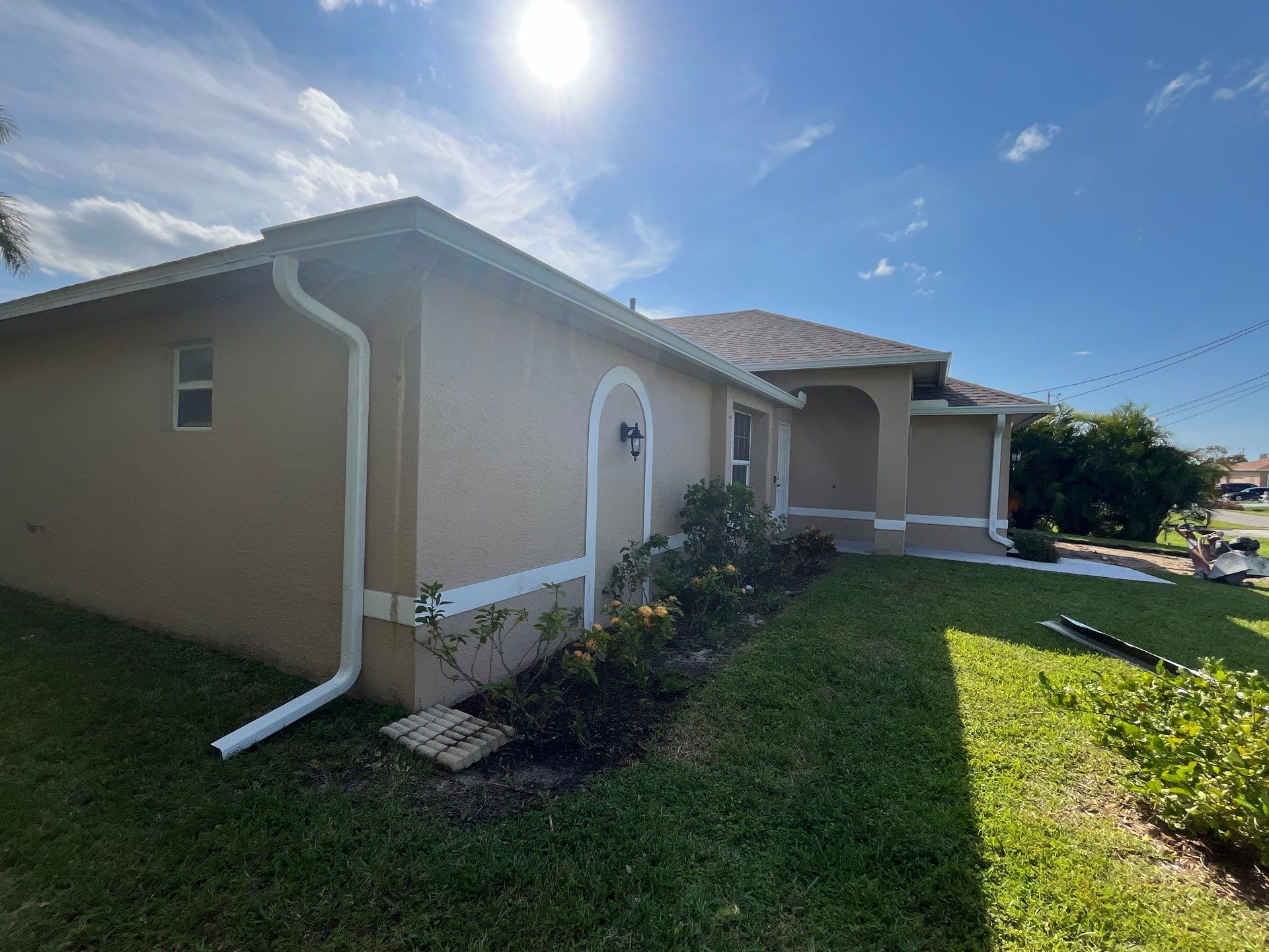 Downspout Extensions for Cape Coral Homes  by Gutter Professors