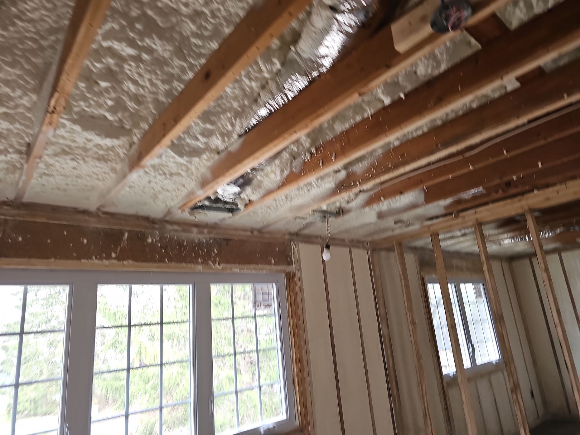 Basement Exterior Walls using Closed Cell Spray Foam by NYS Foam & Energy