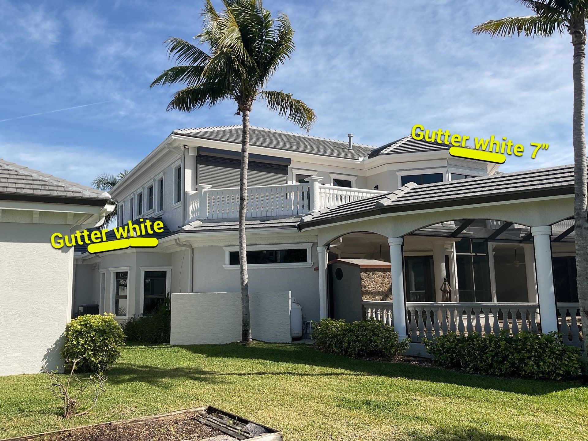 7-Inch Seamless Gutters for Heavy Rainfall in Cape Coral FL by Gutter Professors