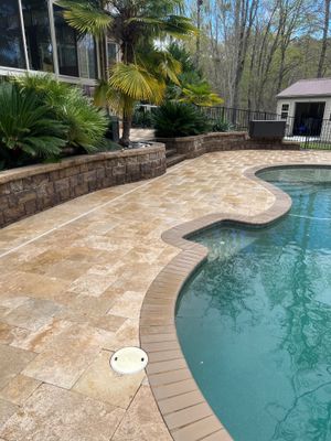 travertine  using Concrete Sealant