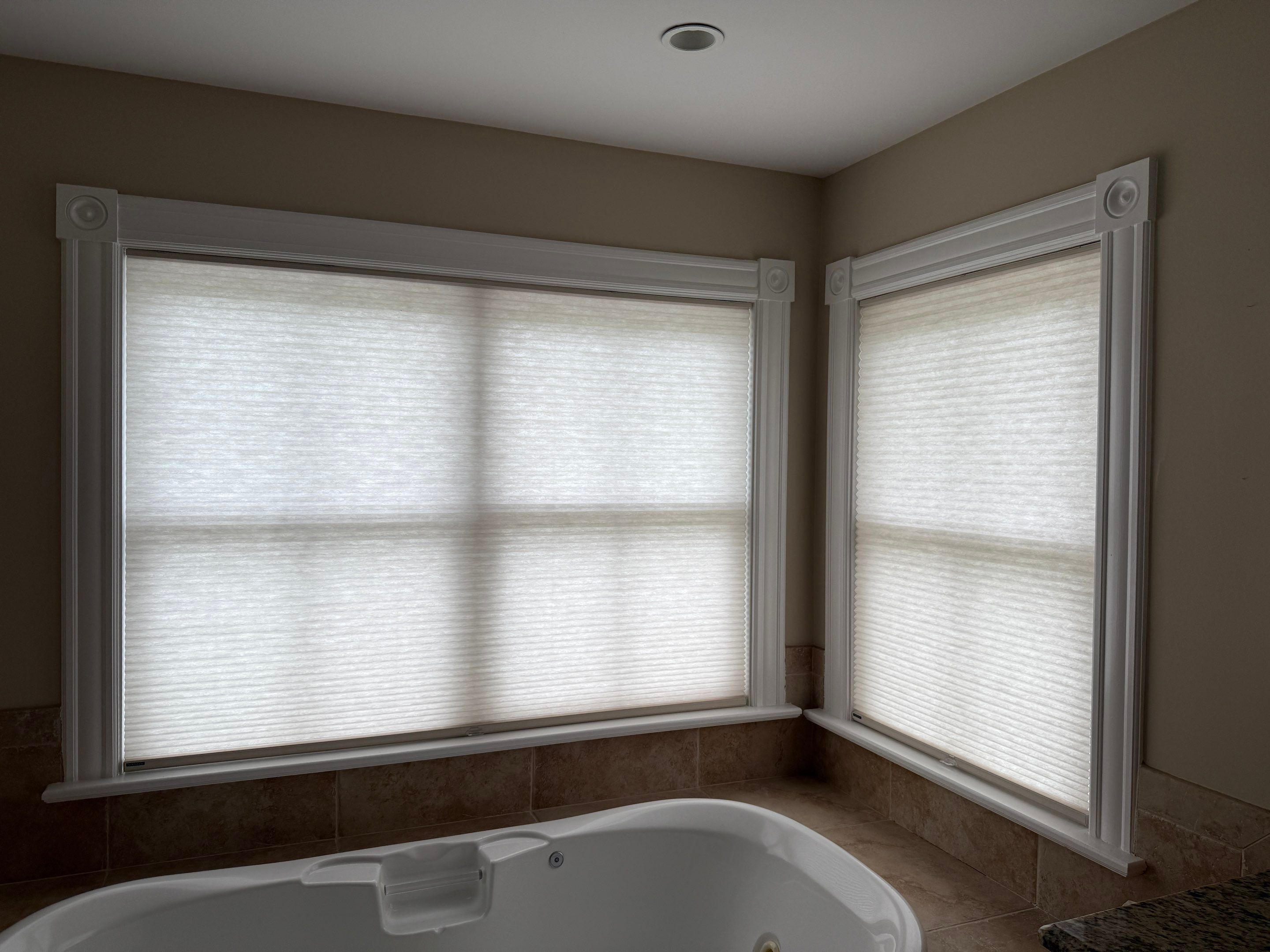 Natural and Honeycomb Shade Installation - Deale by Southern Maryland Custom Blinds