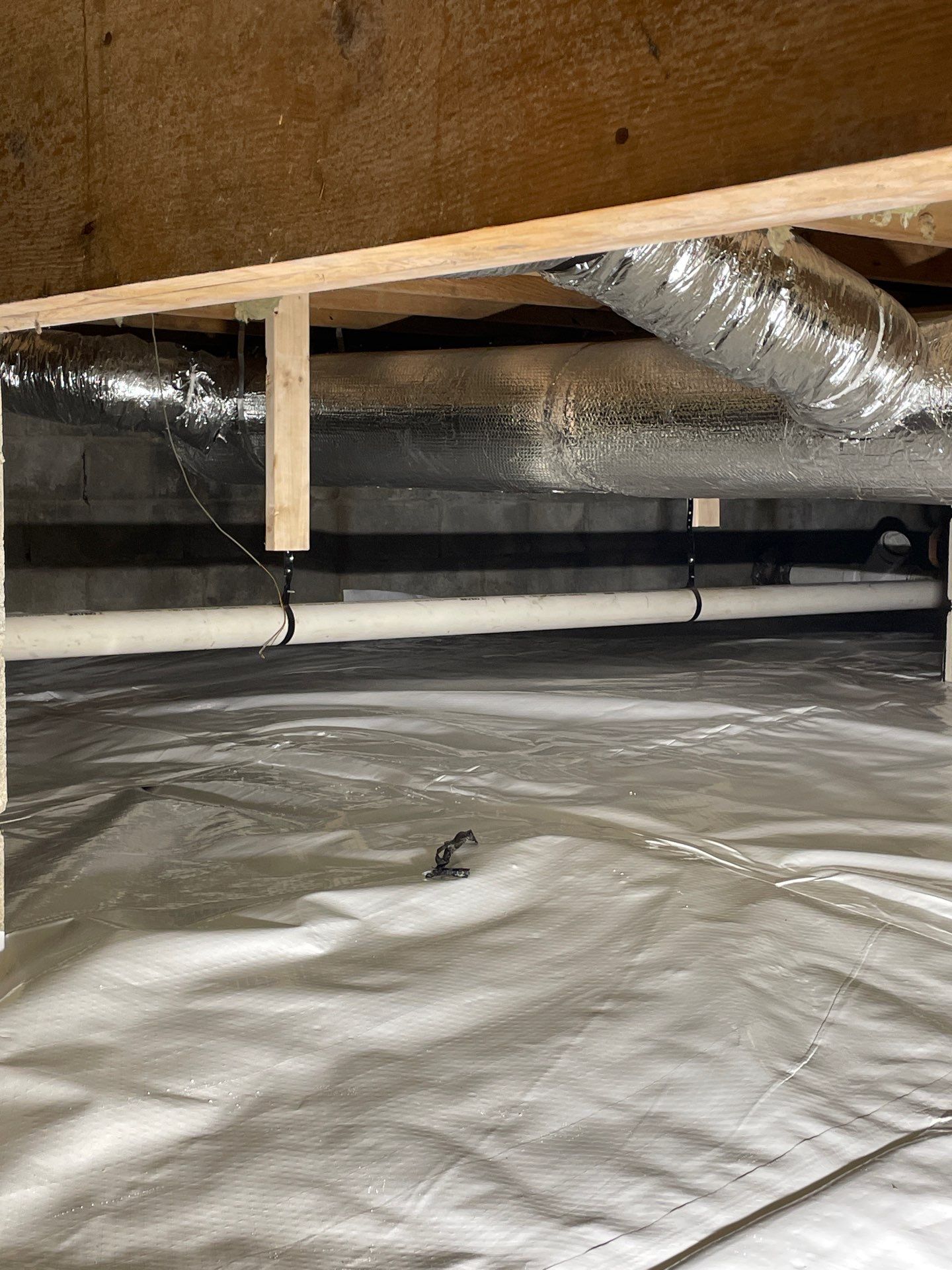 Basement Exterior Walls using Closed Cell Spray Foam by NYS Foam & Energy