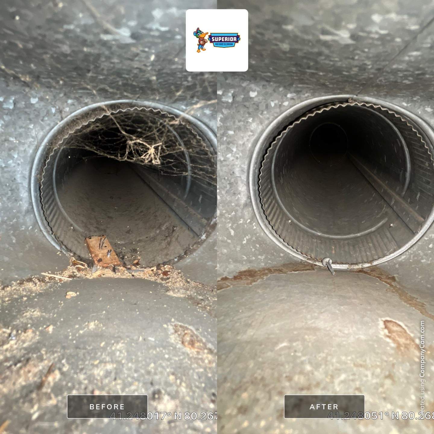 Air Duct Cleaning With a Vacuum Truck in Mercer, PA. by Superior Air Duct Cleaning