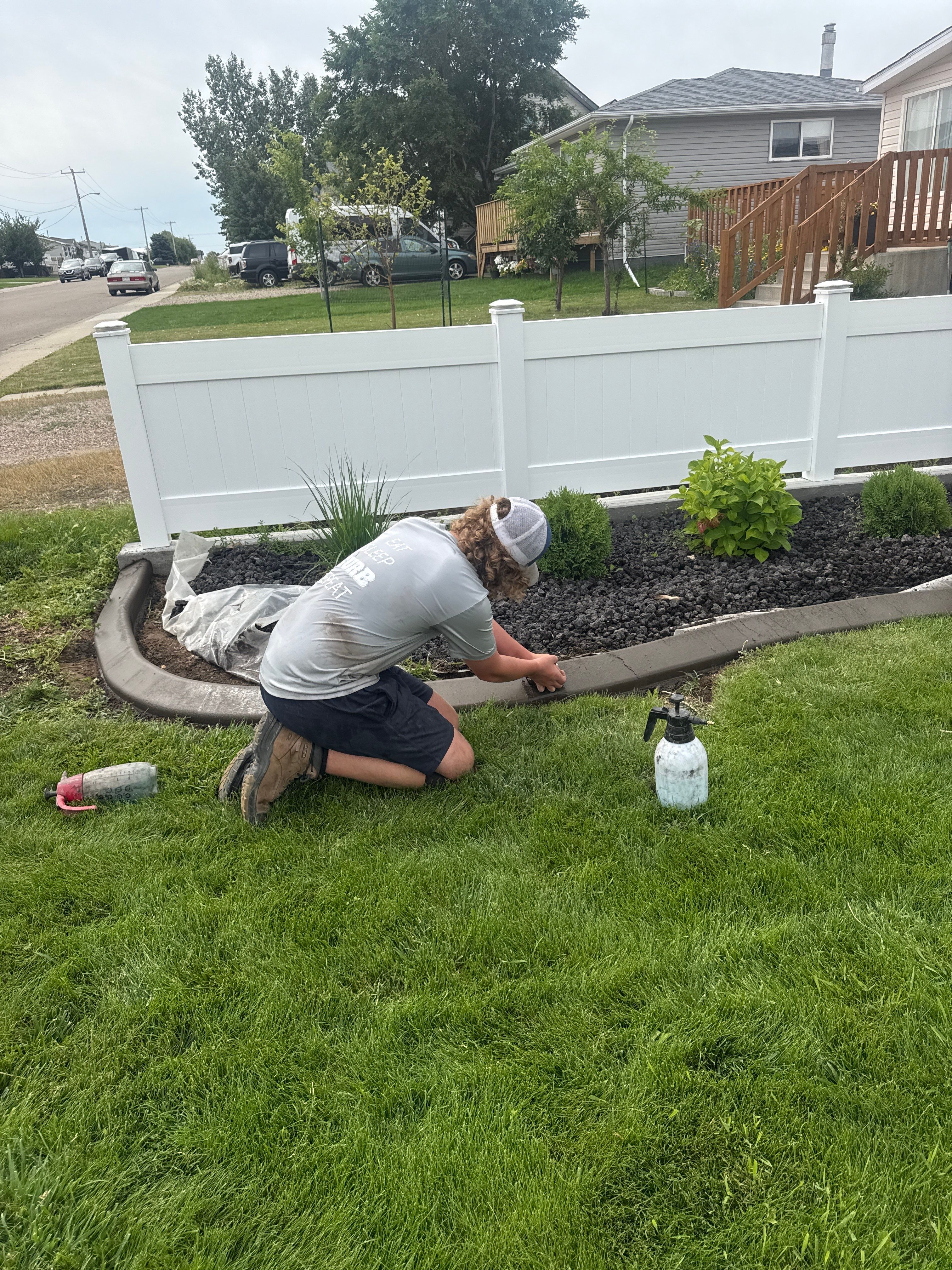 Cypress Custom Curbing Project in Redcliff by Pump it Up Concrete Jacking