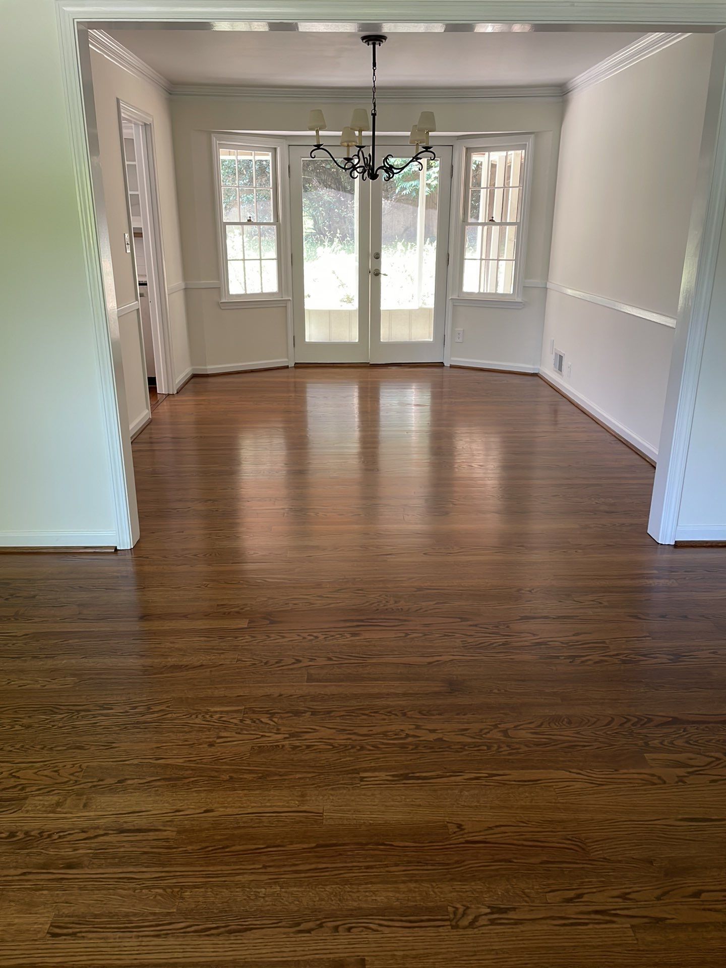 Red Oak refinish with Provencial stain by Footprints Floors of East Atlanta