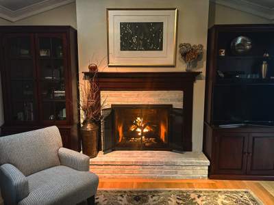 Gas Log set and Outdoor Fireplace 