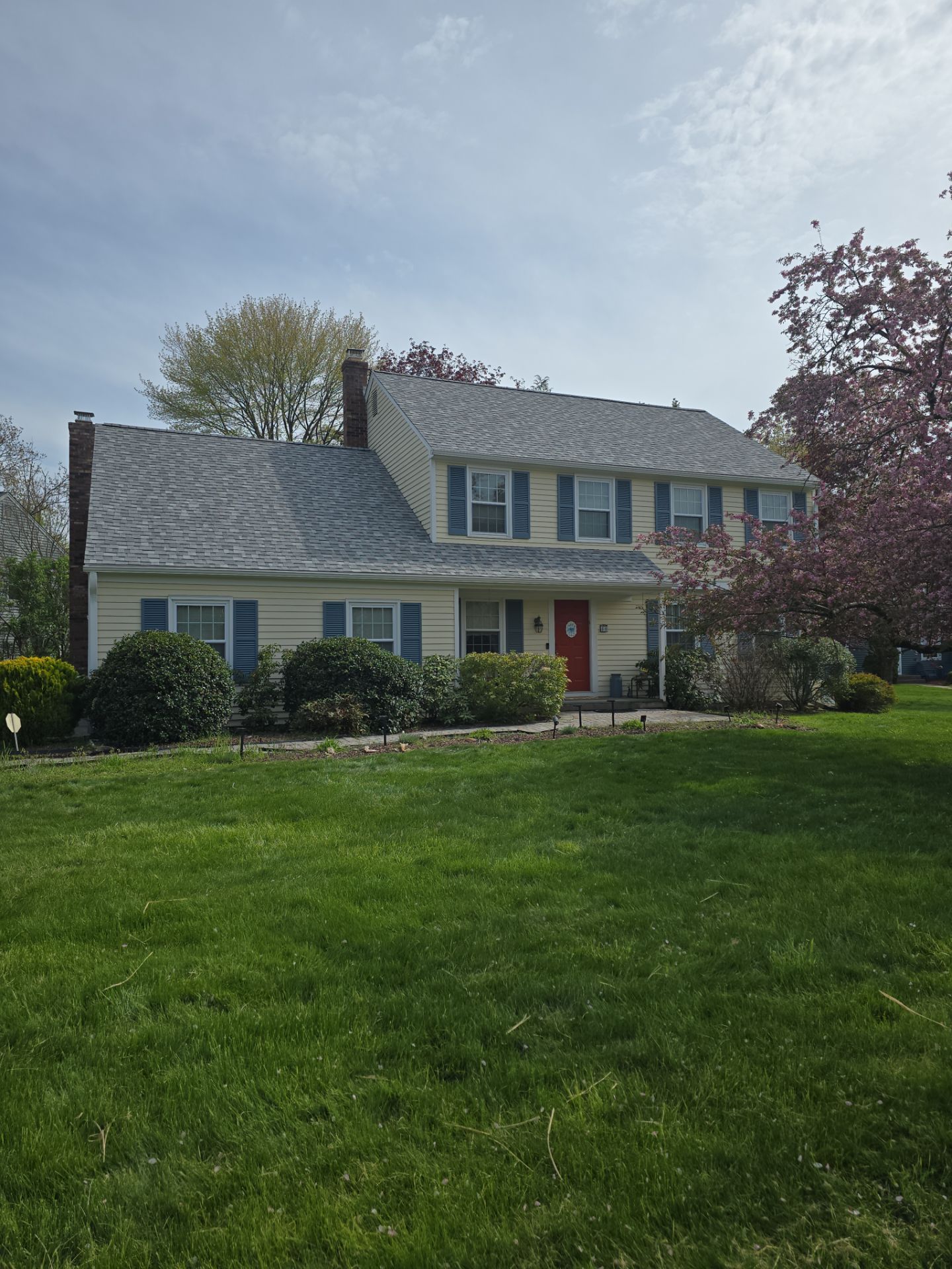 Architectural Shingle Roof Replacement and Chimney Flashing in Cheshire, CT by A Plus Exterior