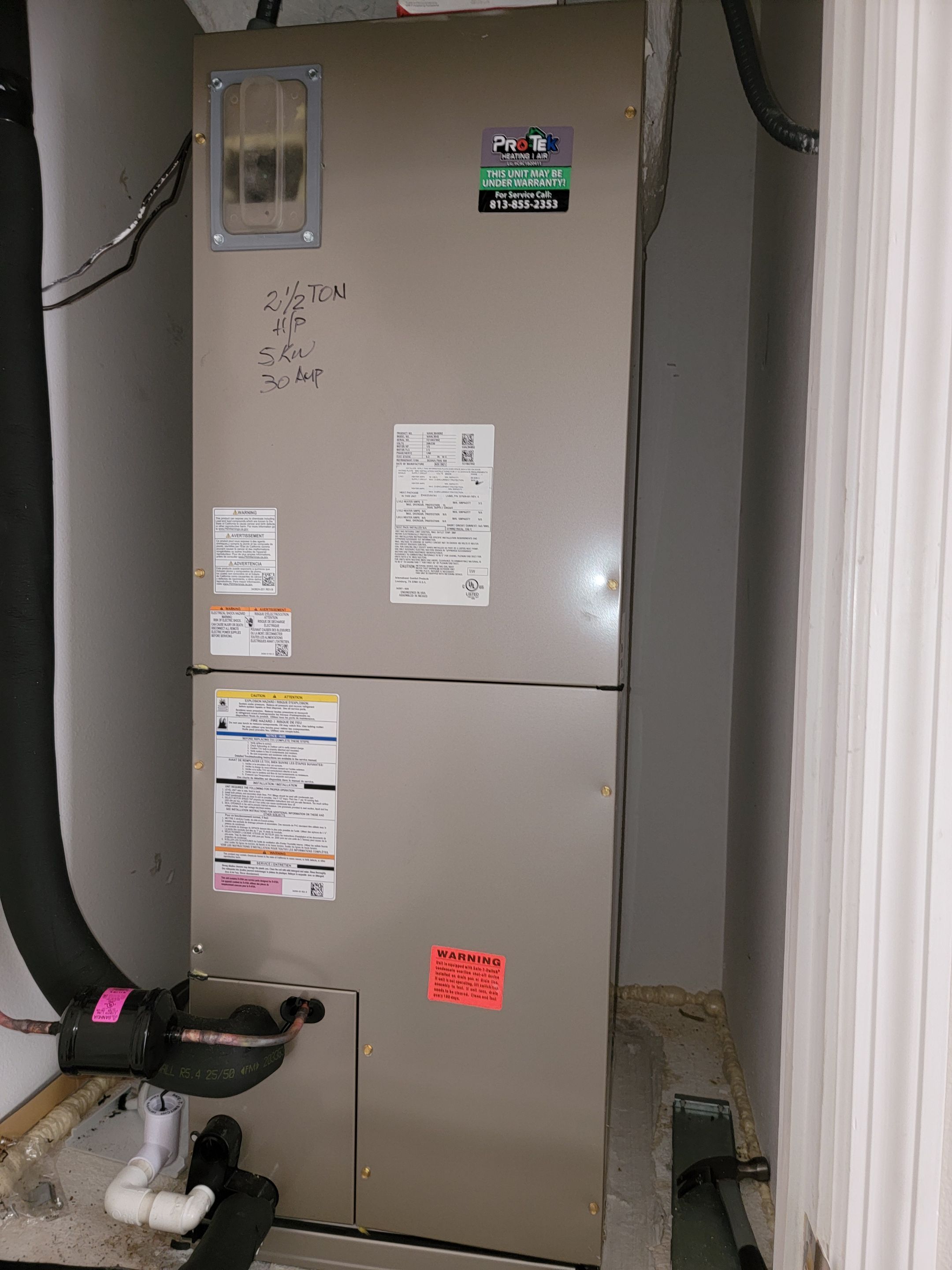 Central Air Conditioning Installation using Grand Aire by Protek Roofing Heating Air & Solar