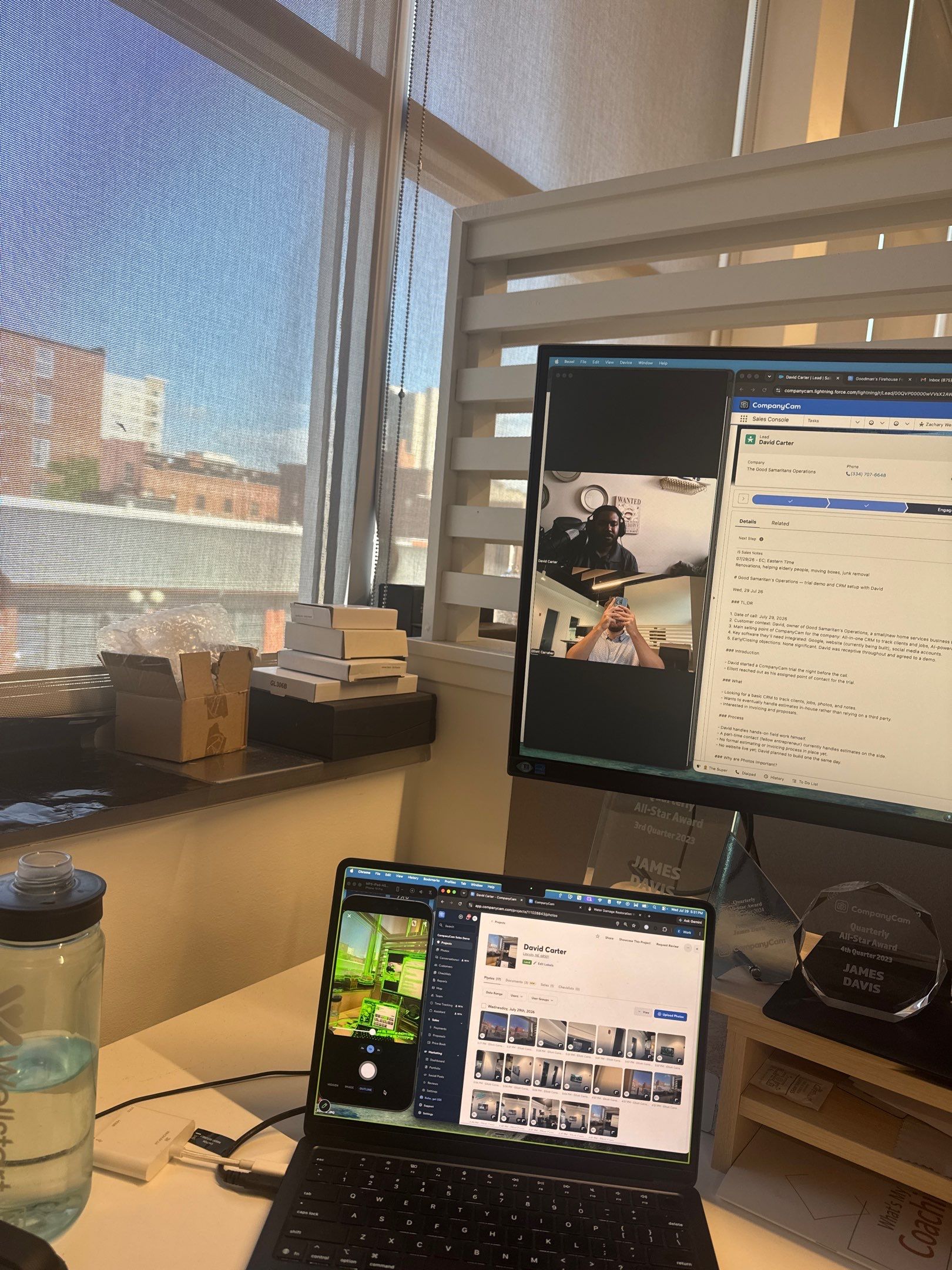 Modern Commercial Office Workspace Updates and Media Installation in Lincoln by CompanyCam Sales Demo