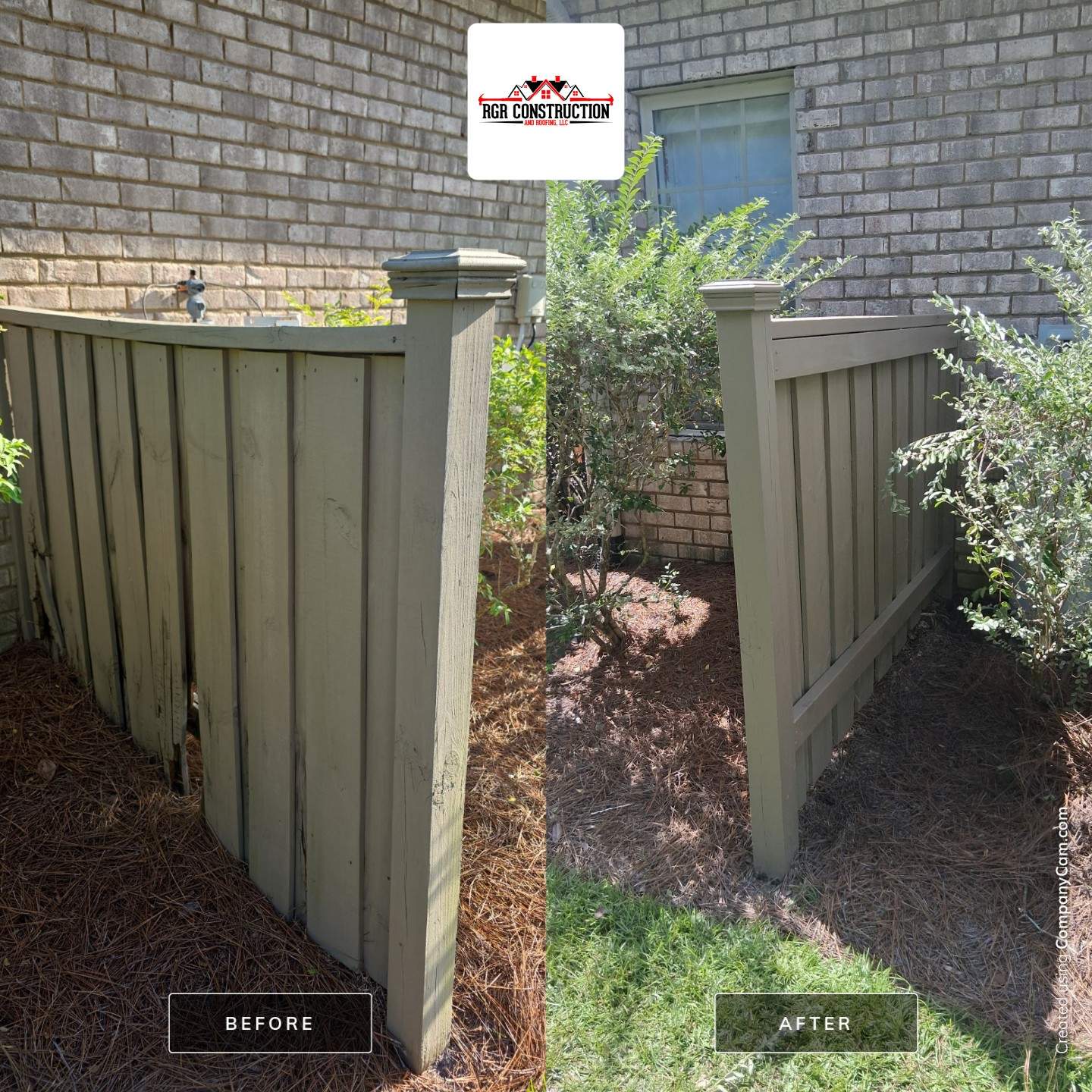 Fence Repair at Jefferson Landing in Leland, NC by RGR Construction and Roofing, LLC