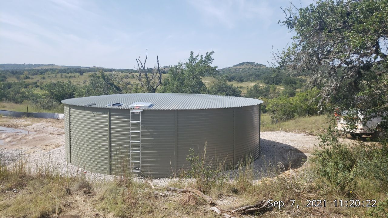 Major Addition using 30000 gallon mangrove green Pioneer (XLR 23/2 MG) by Hill Country Rain Water