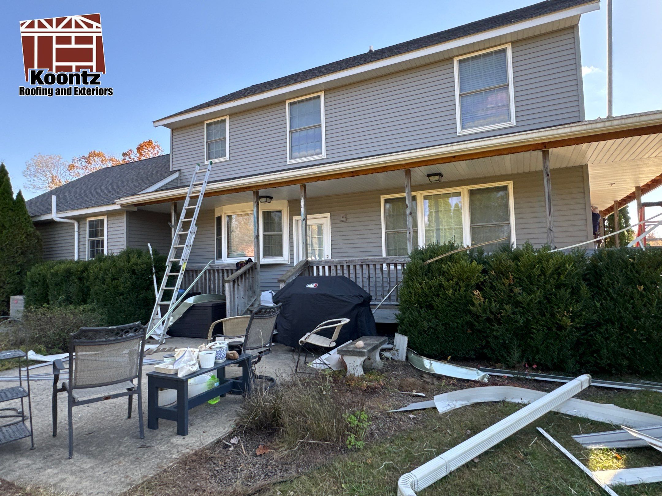 Exterior & Window Installation using CertainTeed Mainstreet & ViWinTech Windows by Koontz Construction
