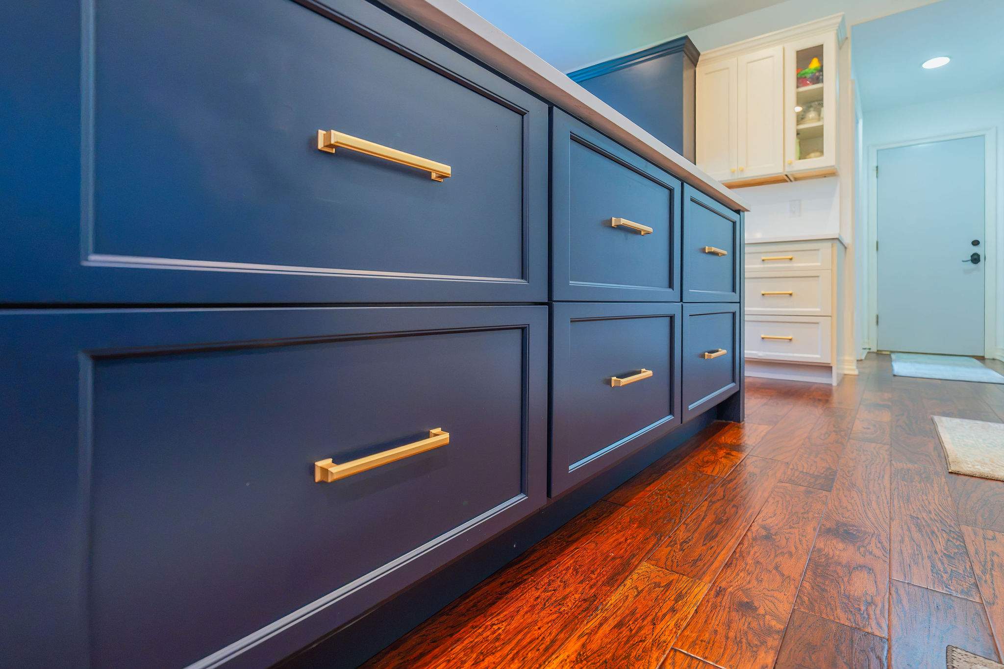 Kitchen remodel using Bertch cabinets, and Cambria quartz countertops by Mena stone surfaces