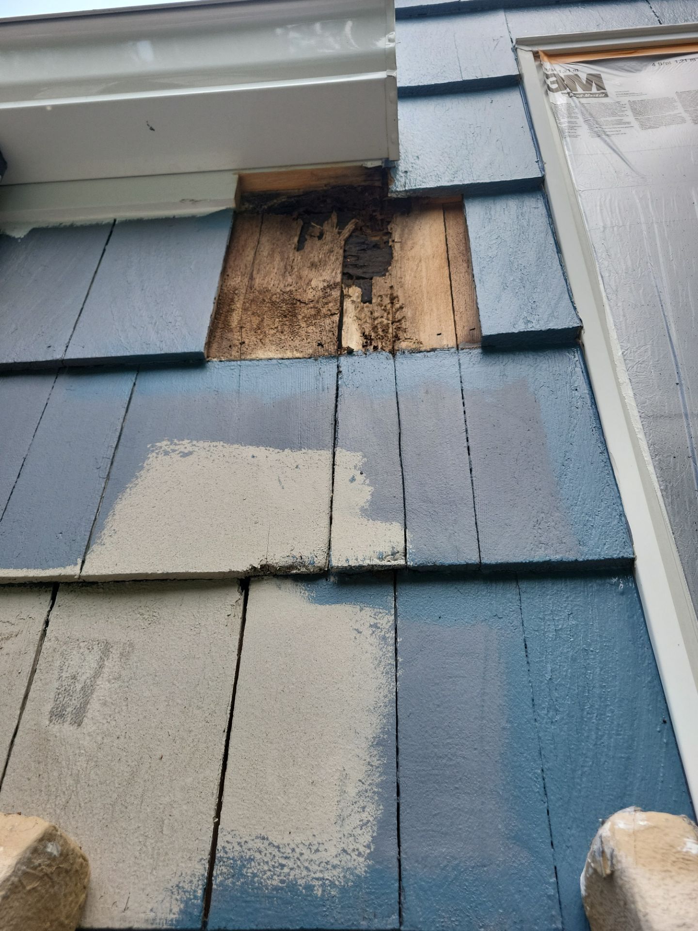 Exterior Painting and Cedar Shingle Siding Repair in Cedar Grove by Spectrum Painting, LLC