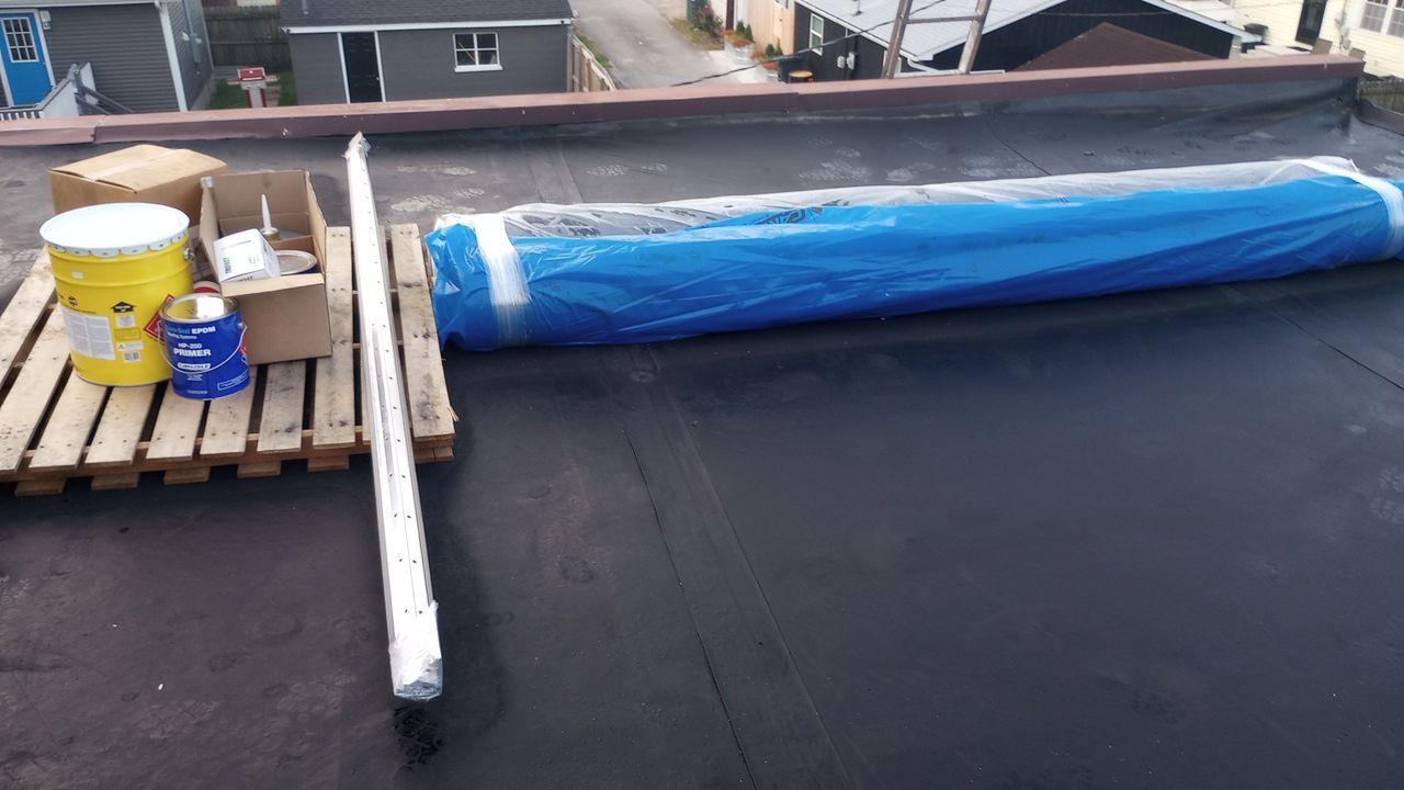 Commercial Roofing Installation using Performance Shingles by Mr. Roofer