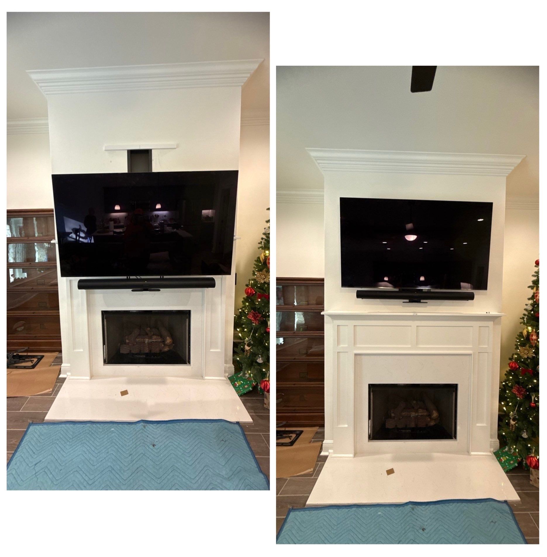 Fireplace TV Mounting Projects by Hangman Mounting & Installation 