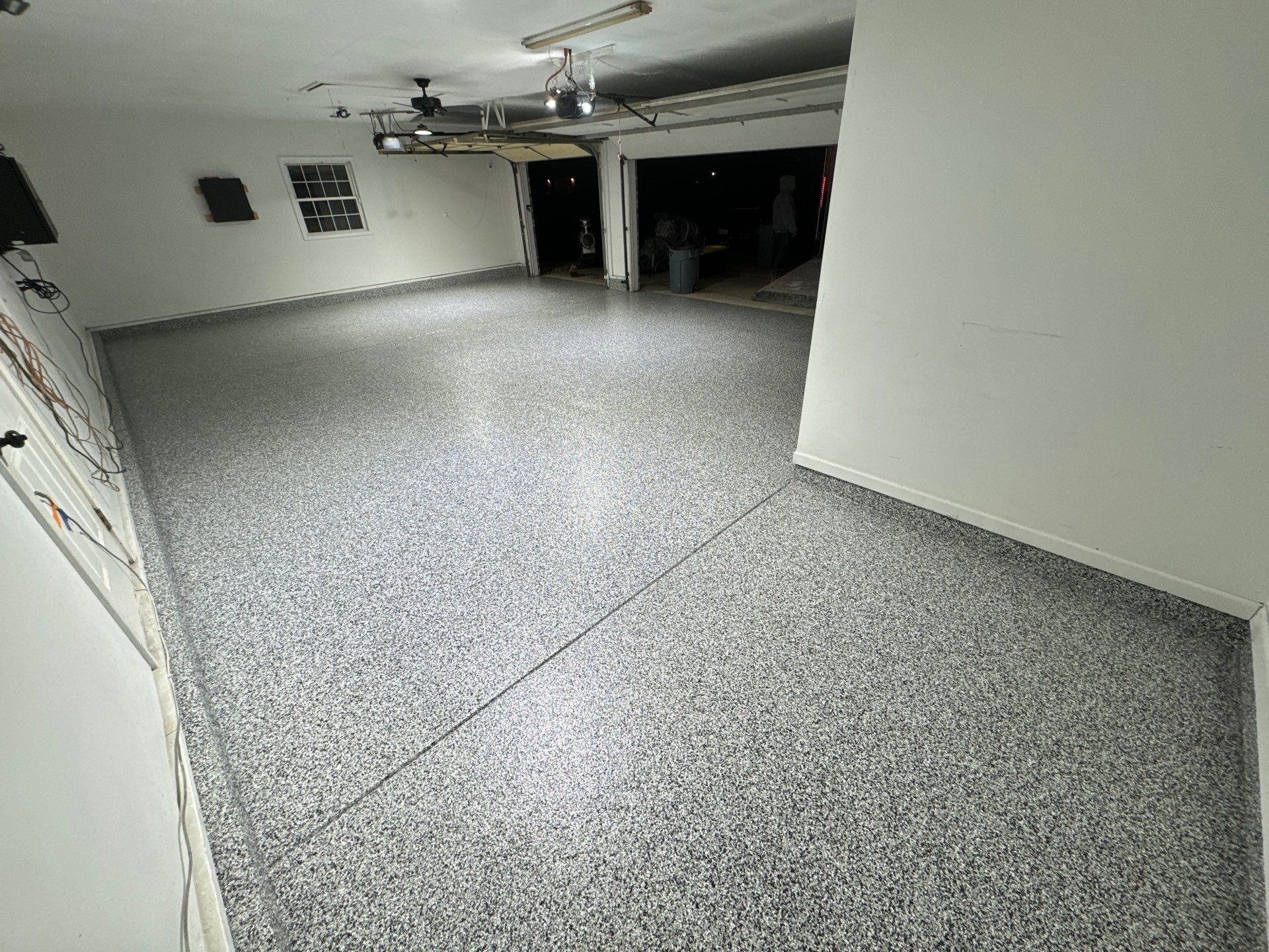 Domino Flake Garage Floor  by Level 10 Coatings