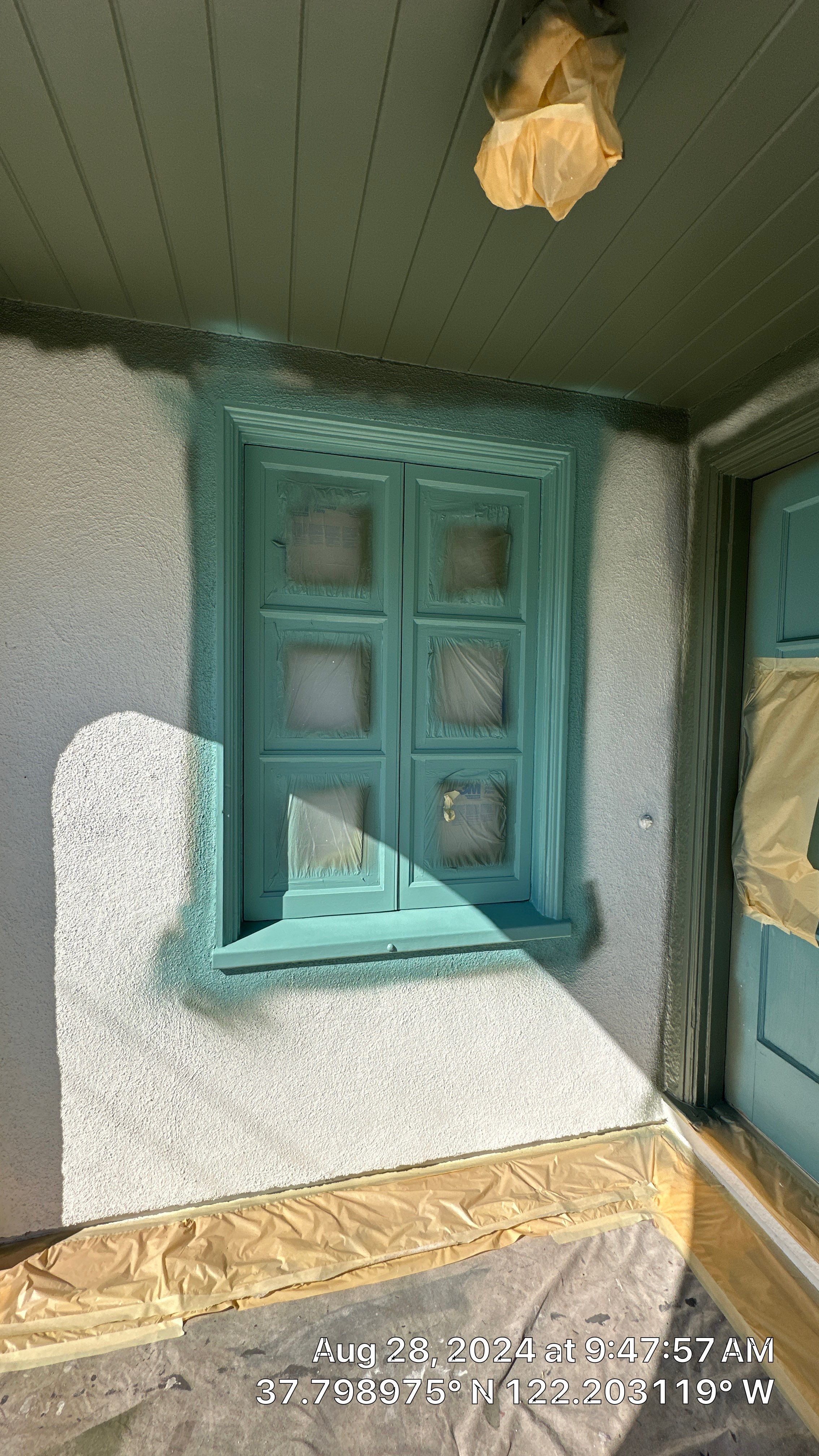 Exterior Transformation with Fresh Stucco and elastomeric system for waterproofing by Herrera’s Bay Area Painting inc.