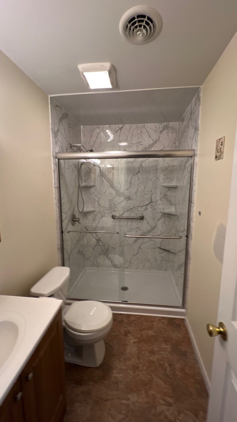 Tub to Walk-In Shower Installation in Delmar, NY  by Yankee Home Improvement