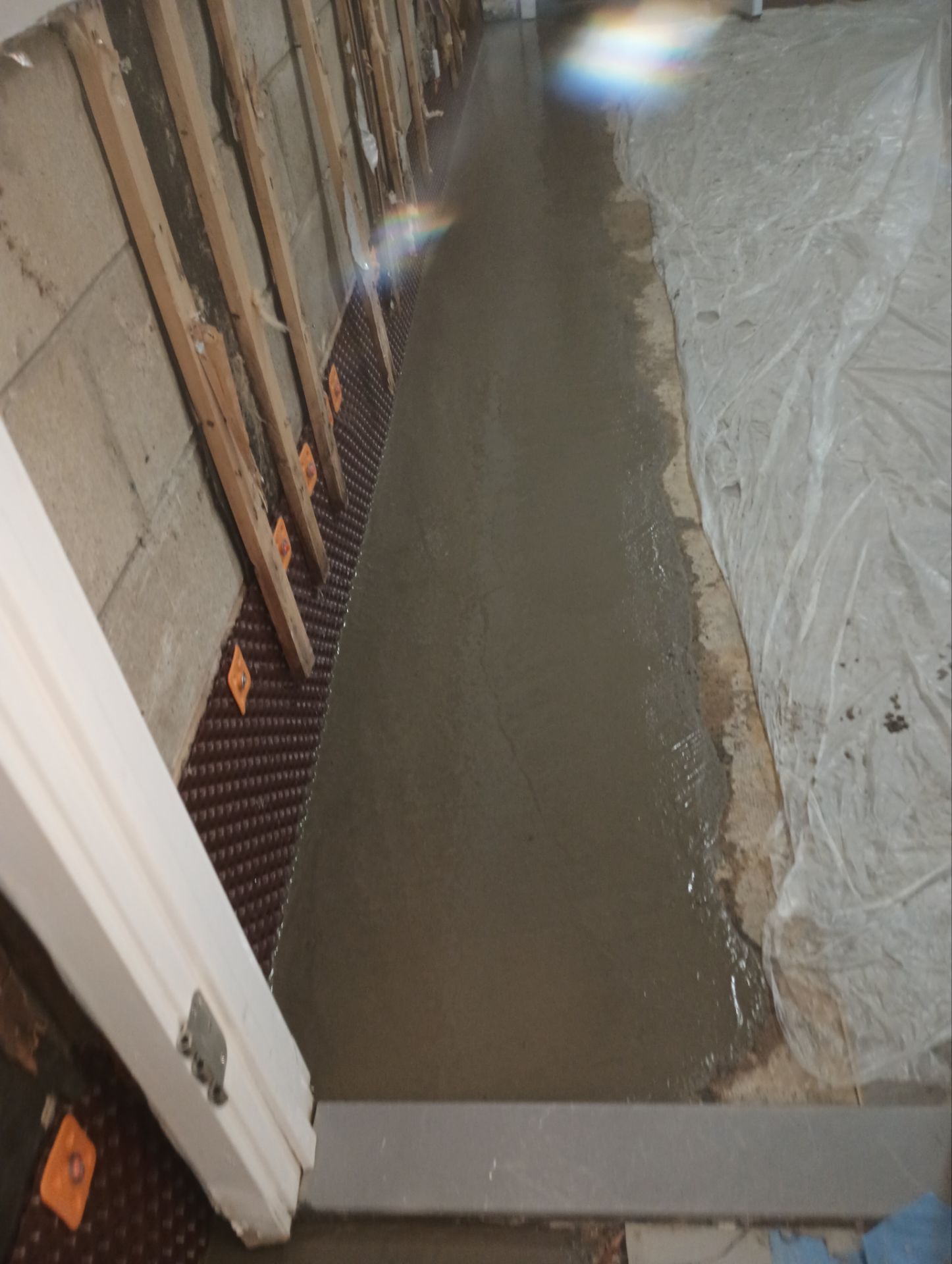 French Drain using pipes by Stone Waterproofing